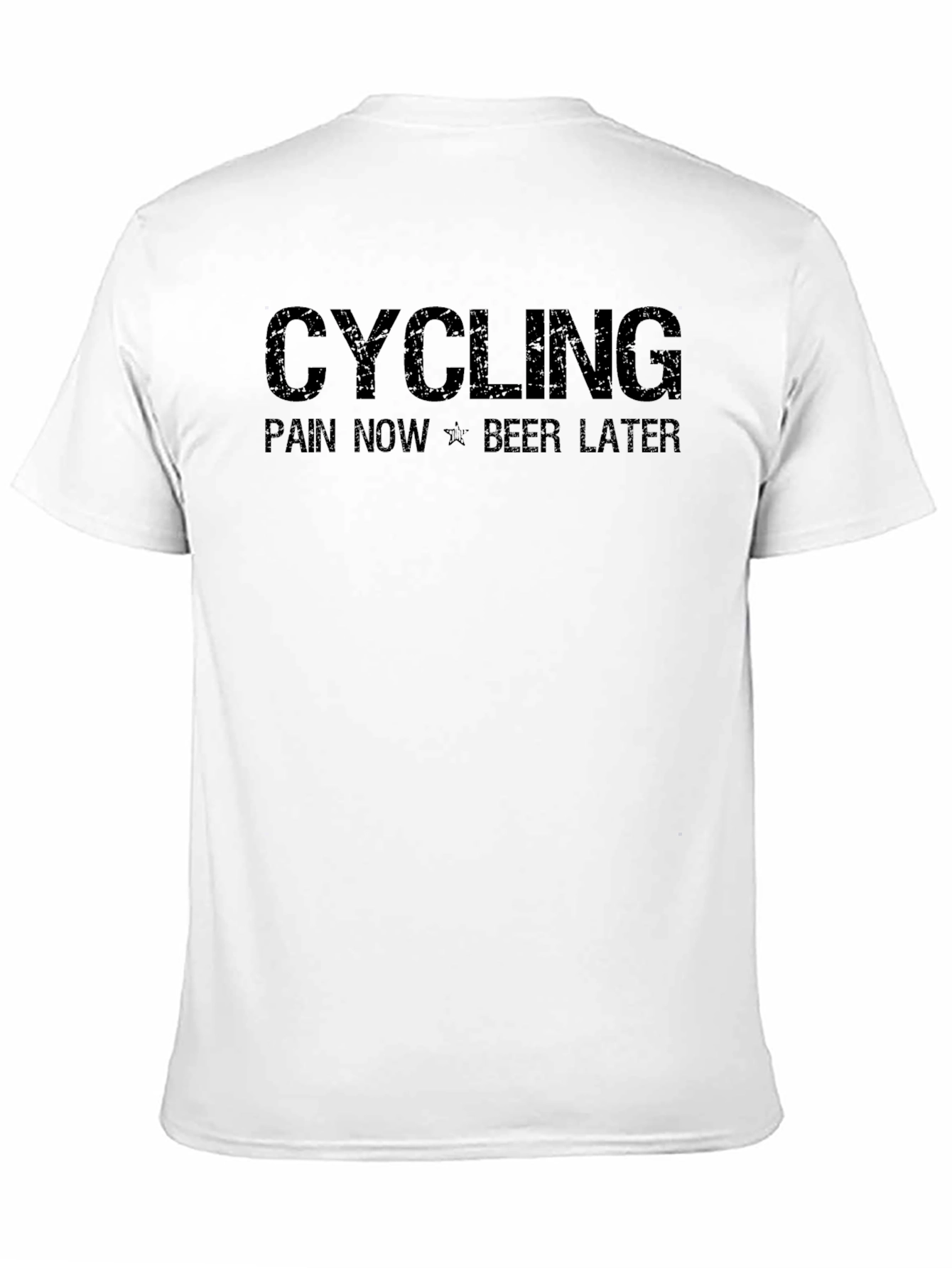 Black Cycling Pain Now Beer Later Men's T-Shirt view 11