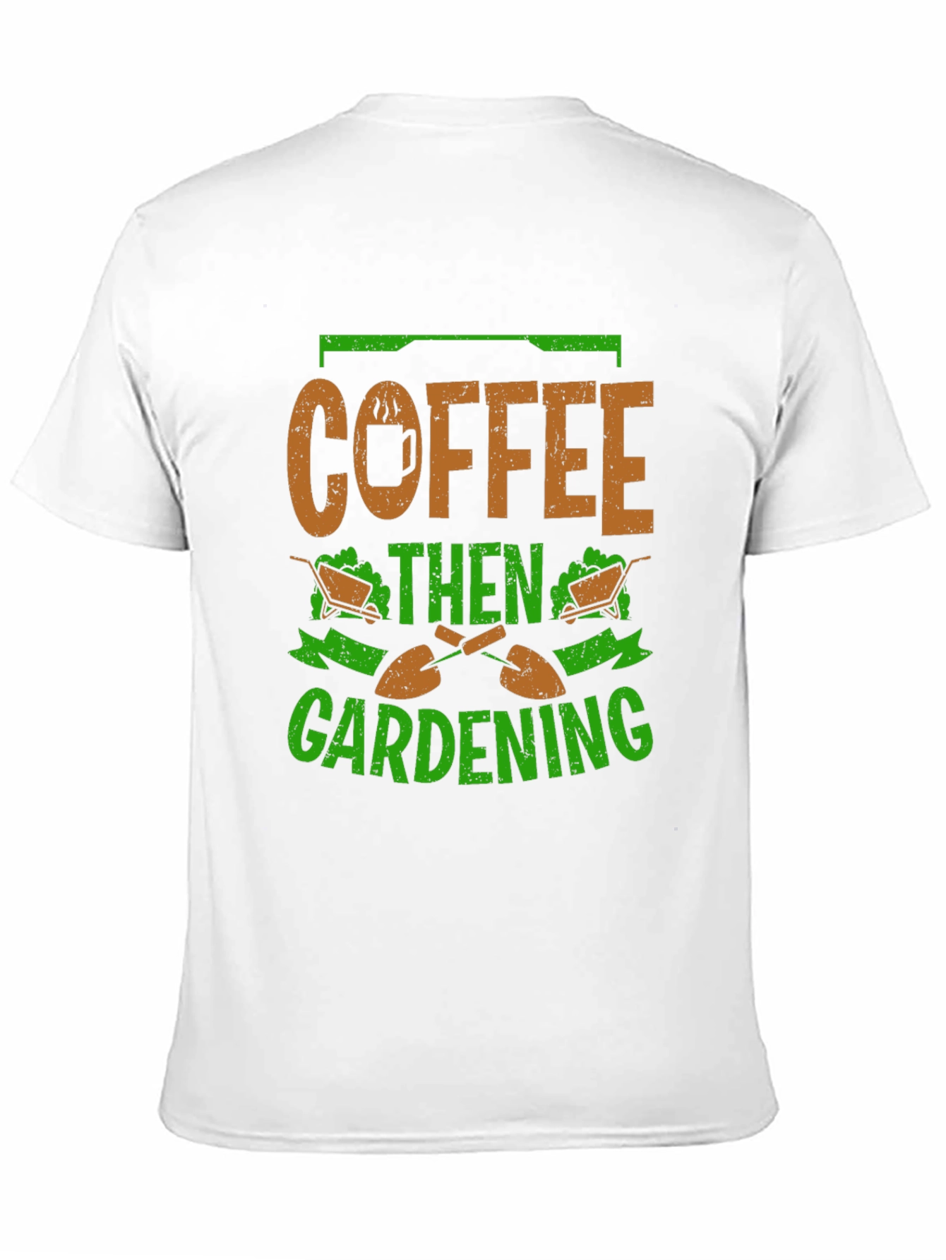 Black Coffee Then Gardening Graphic T-Shirt view 11