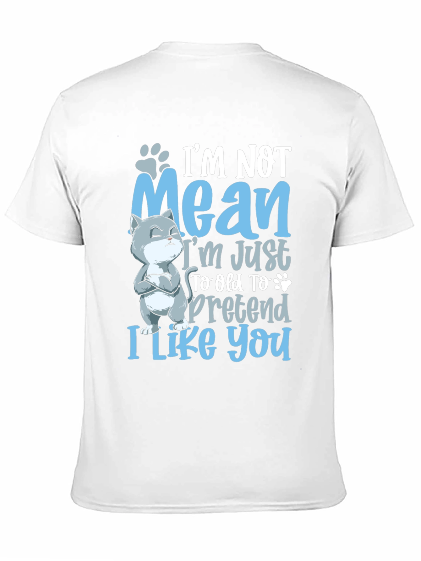 Black Funny Cat Graphic Tee: I'm Not Mean view 11