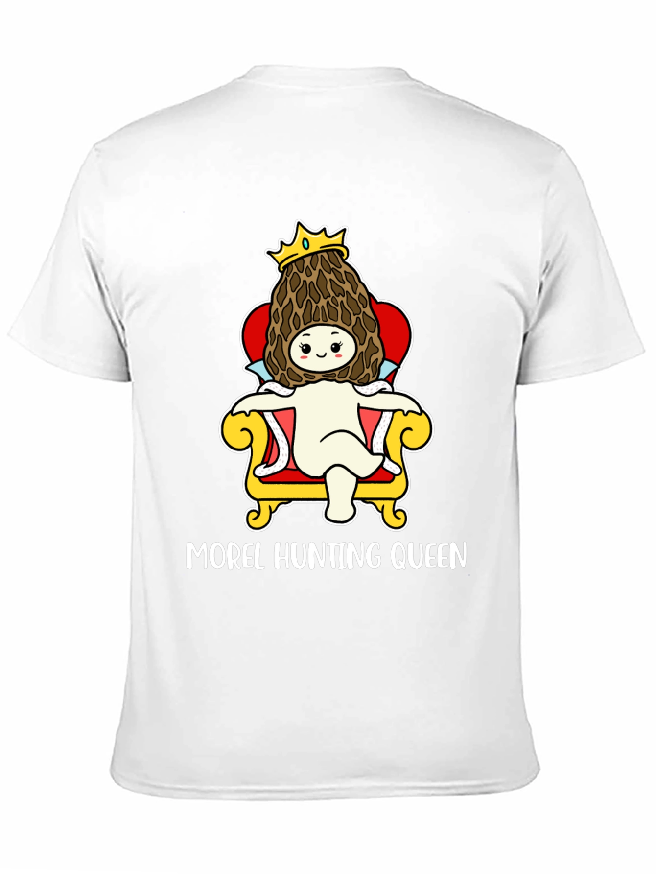 Black Morel Hunting Queen T-Shirt, Mushroom Lover Tee view 11