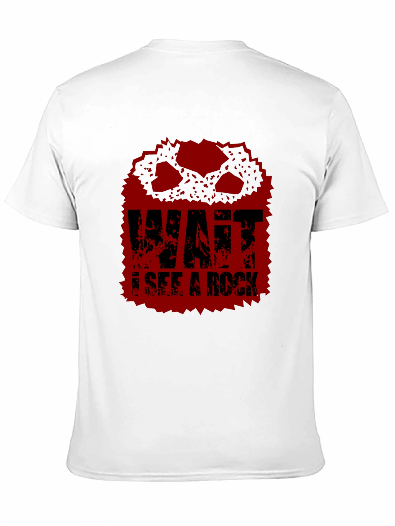 Black Wait I See A Rock Funny Graphic T-Shirt view 11