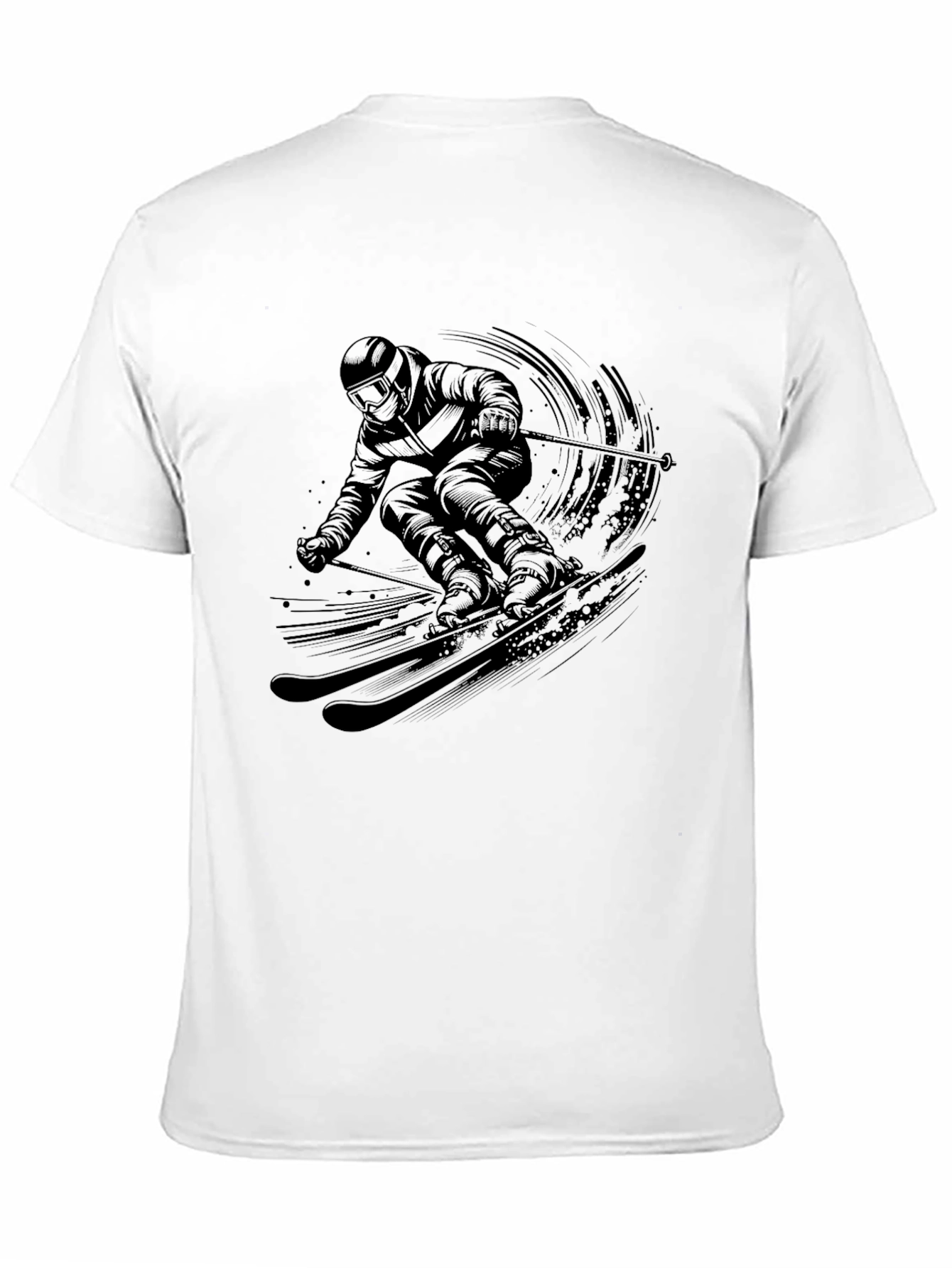 Black Skiing Graphic Tee - Mens' Black Short Sleeve view 11