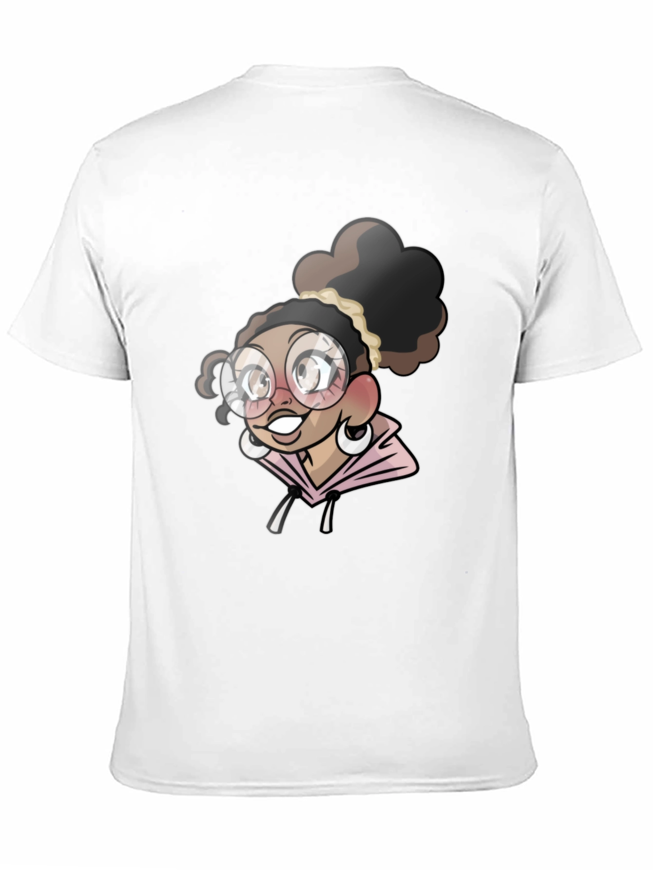 Black Cartoon Girl T-Shirt - Stylish Black Tee view 11