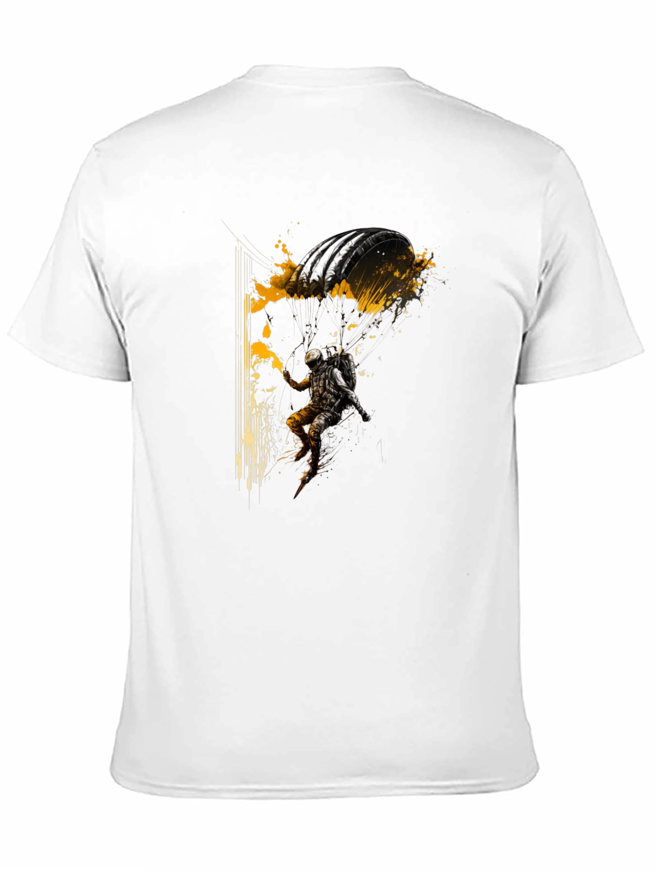 Black Parachute Jumper Graphic Black Tee view 11