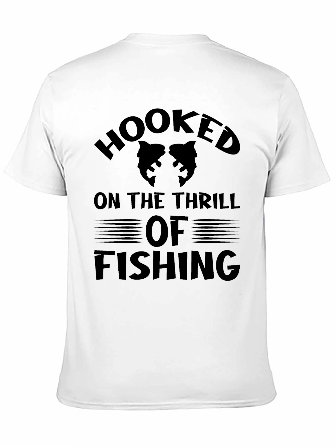 Black Hooked On The Thrill Of Fishing T-Shirt view 11