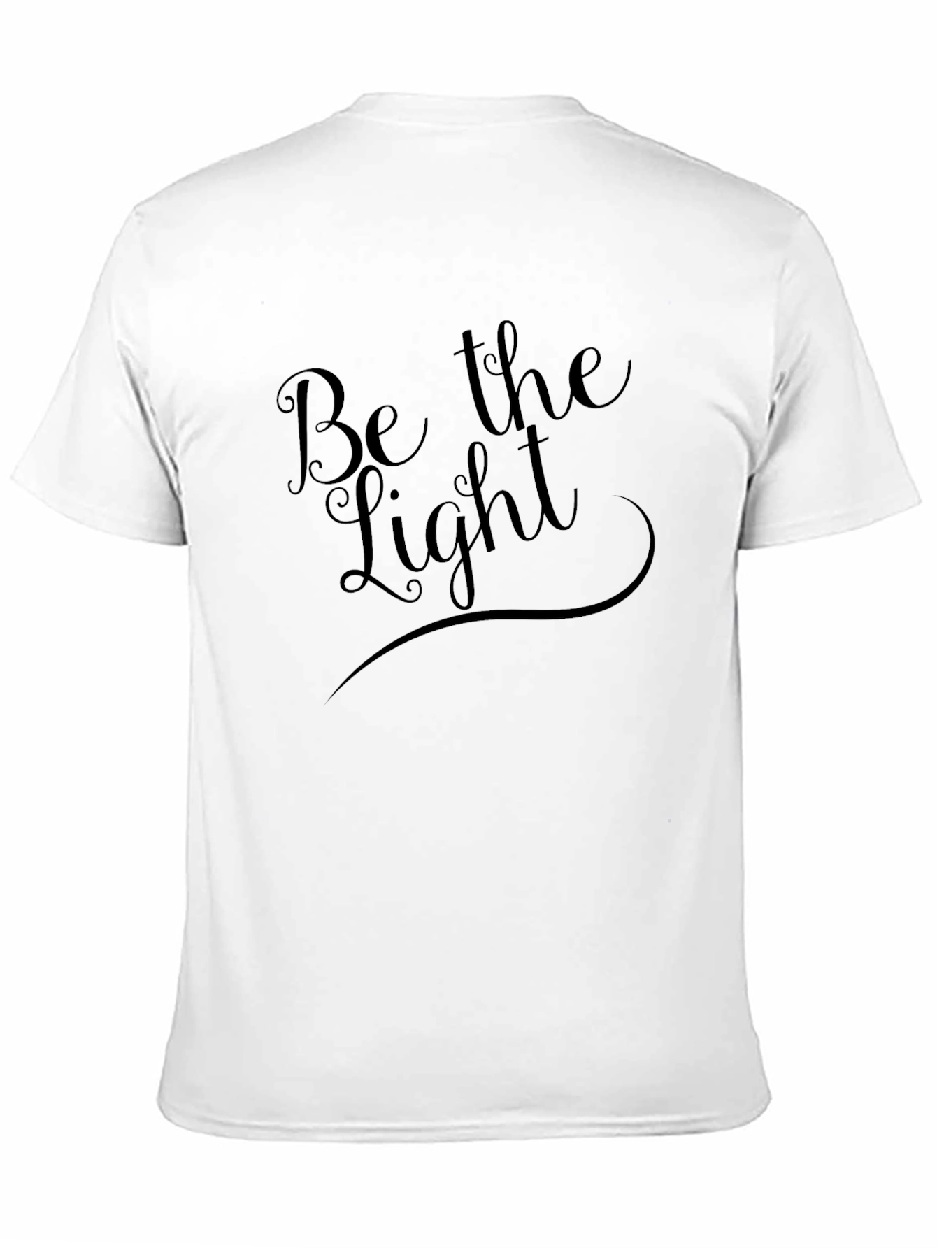 Black Be the Light Graphic Tee - Soft Black Cotton Shirt view 11