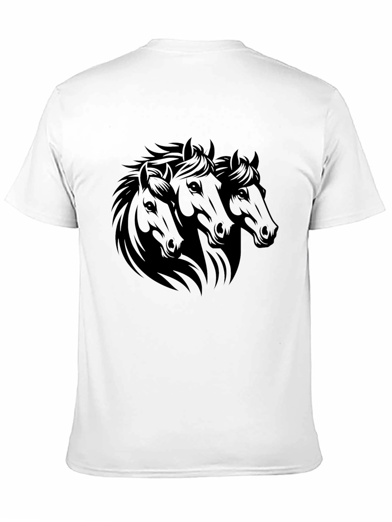 Black Black Horse Trio Graphic Tee - Stylish Men's T-Shirt view 11