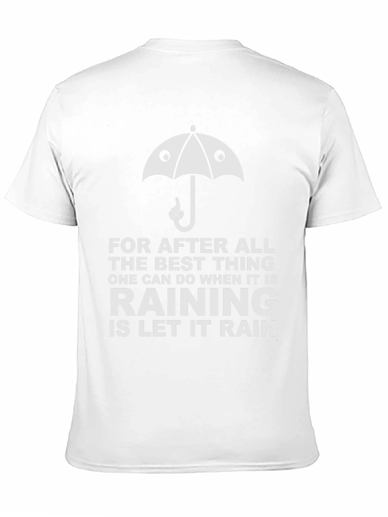 Black Funny Rainy Day Umbrella T-Shirt view 11