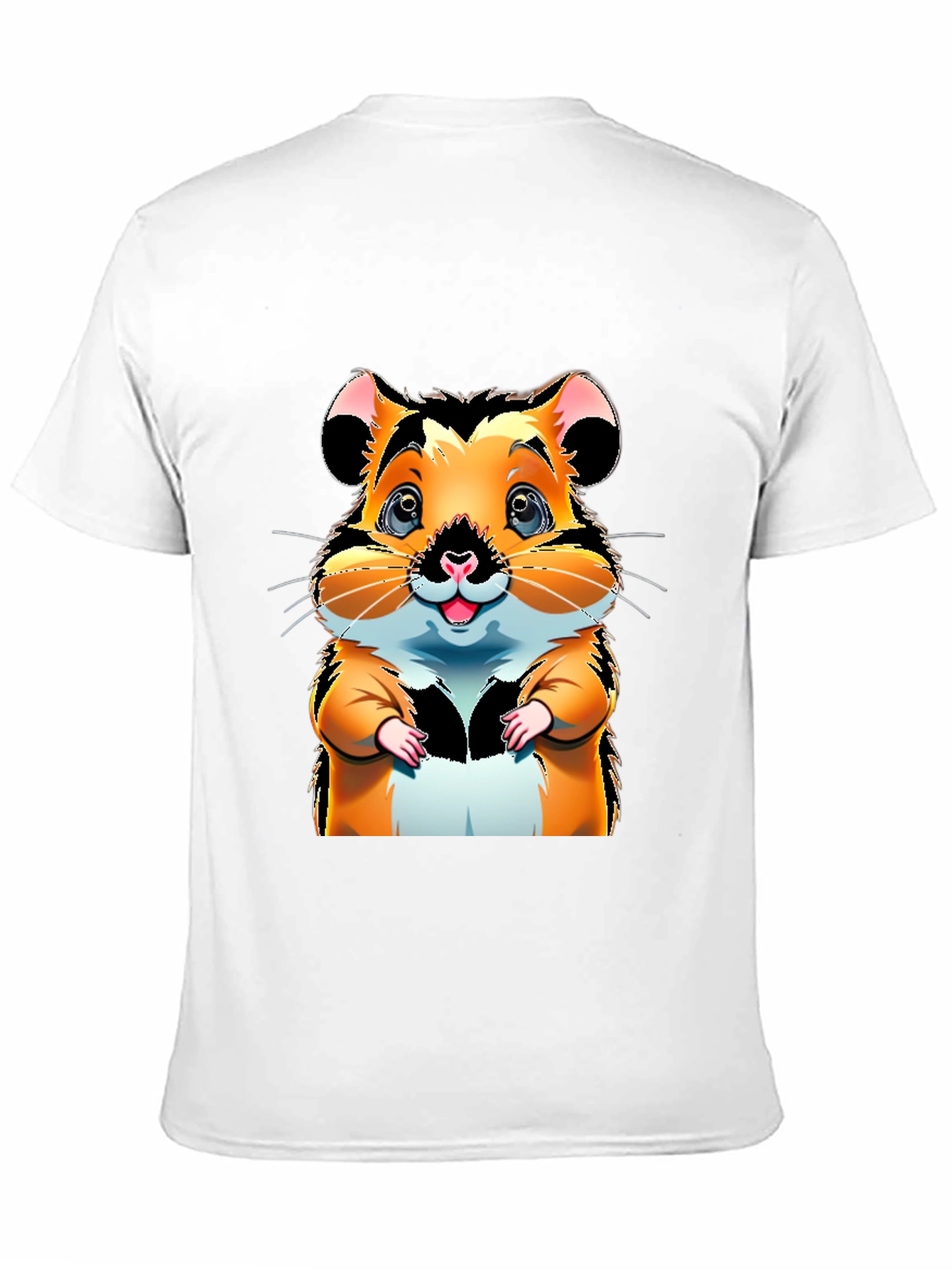 Black Cute Hamster Cartoon Graphic Tee view 11