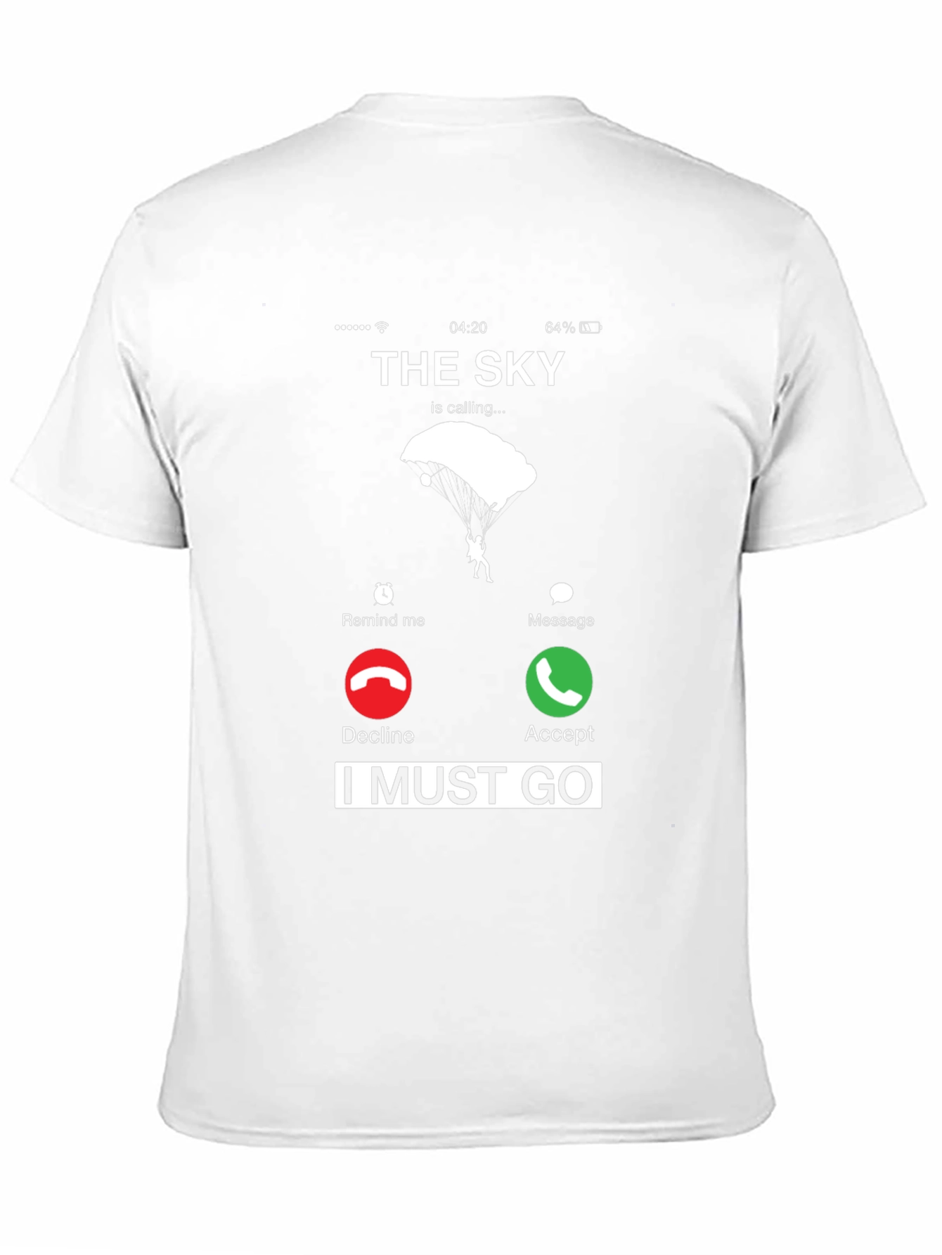 Black The Sky is Calling Skydive T-Shirt view 11