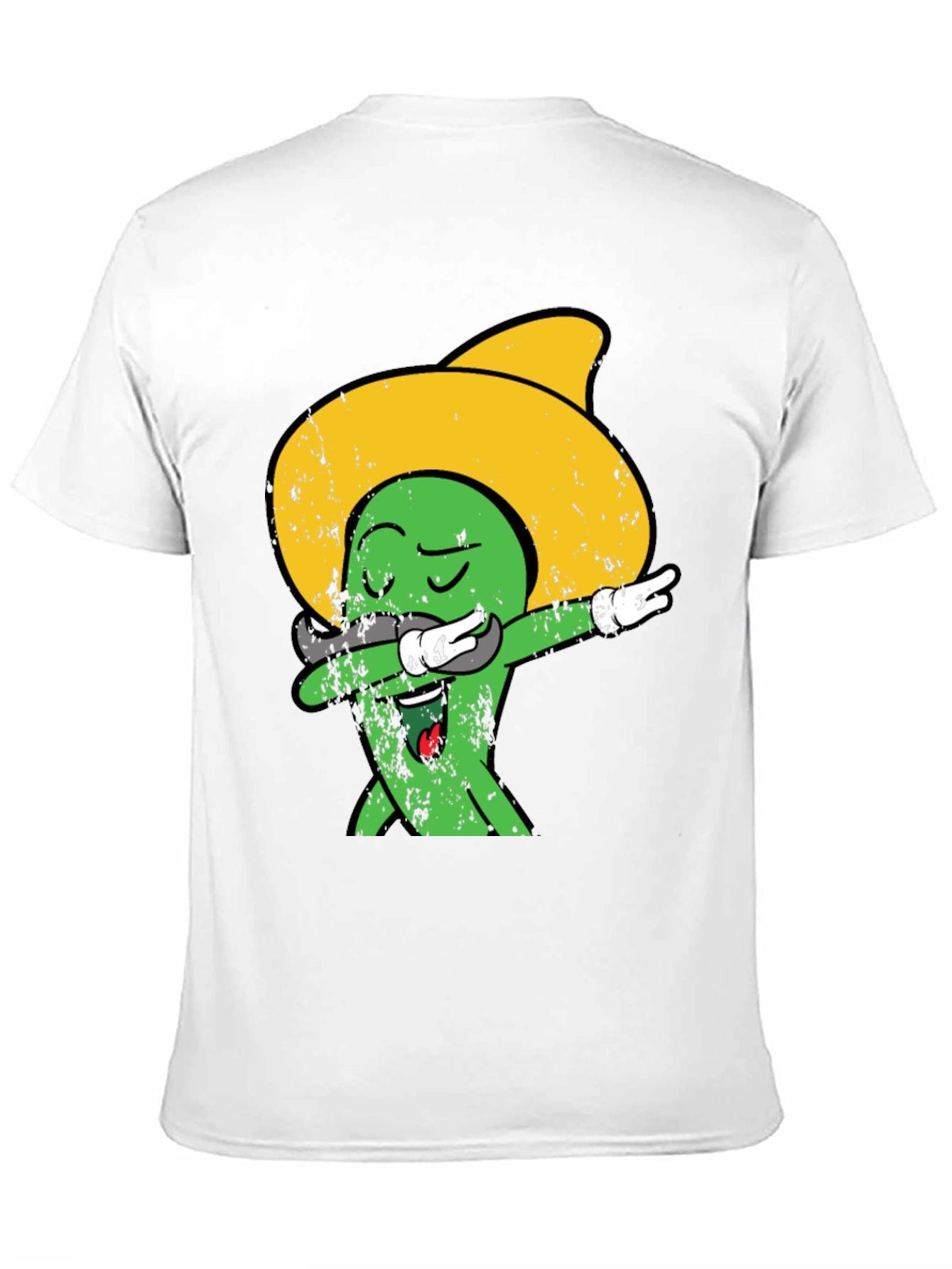 Black Dabbing Cactus Sombrero Graphic Tee view 11