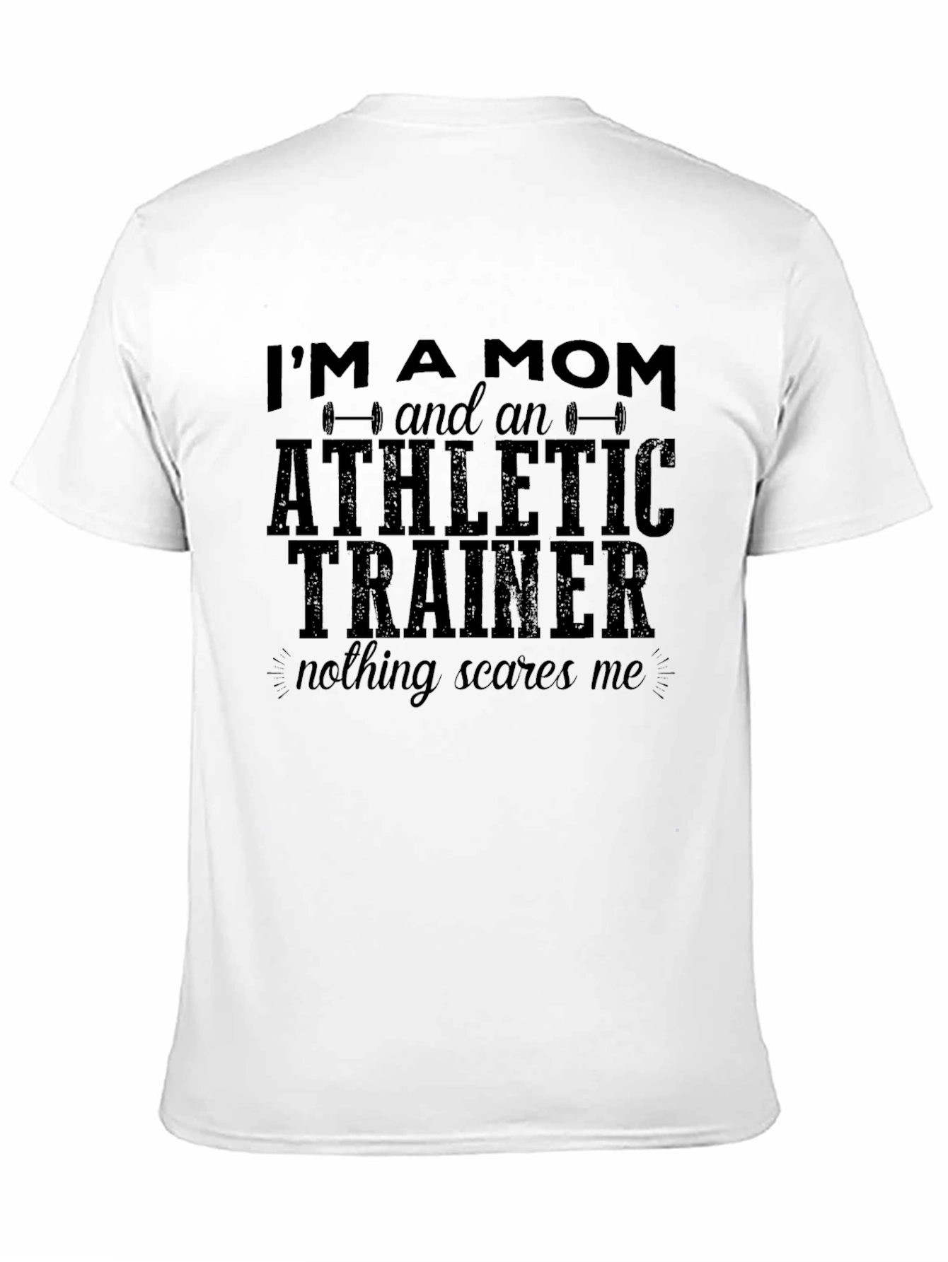 Black Mom Athletic Trainer T-Shirt - Nothing Scares Me view 11