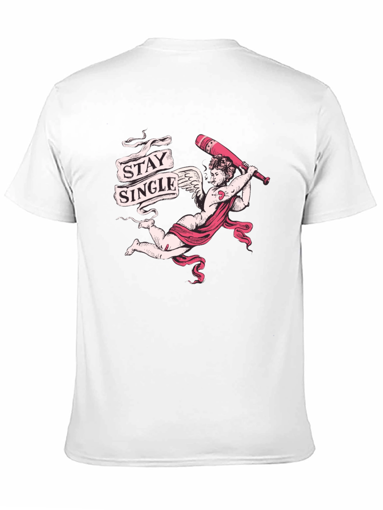 Black Stay Single Graphic Tee - Cupid's Revenge T-Shirt view 11