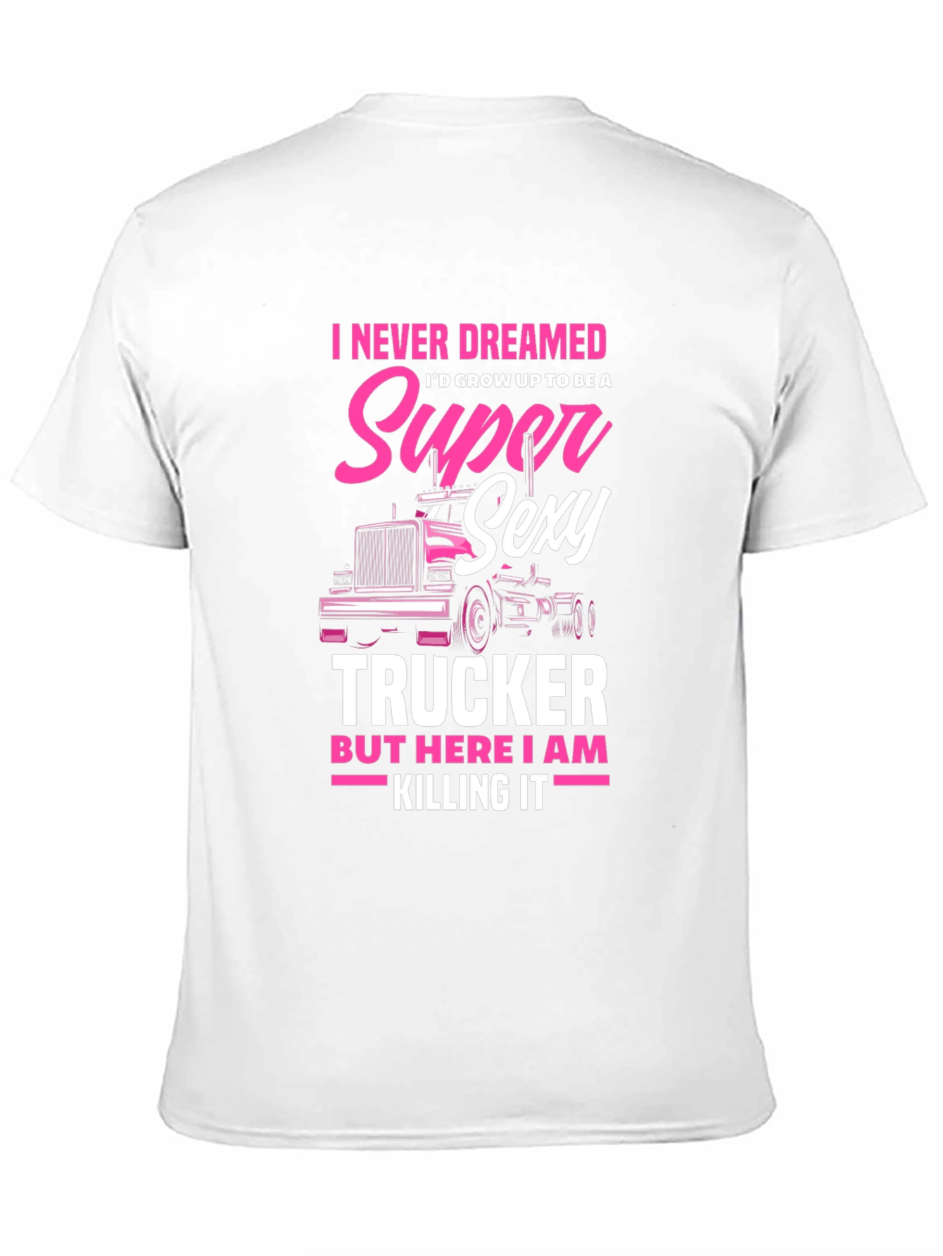 Black Super Sexy Trucker T-Shirt - Novelty Tee view 11