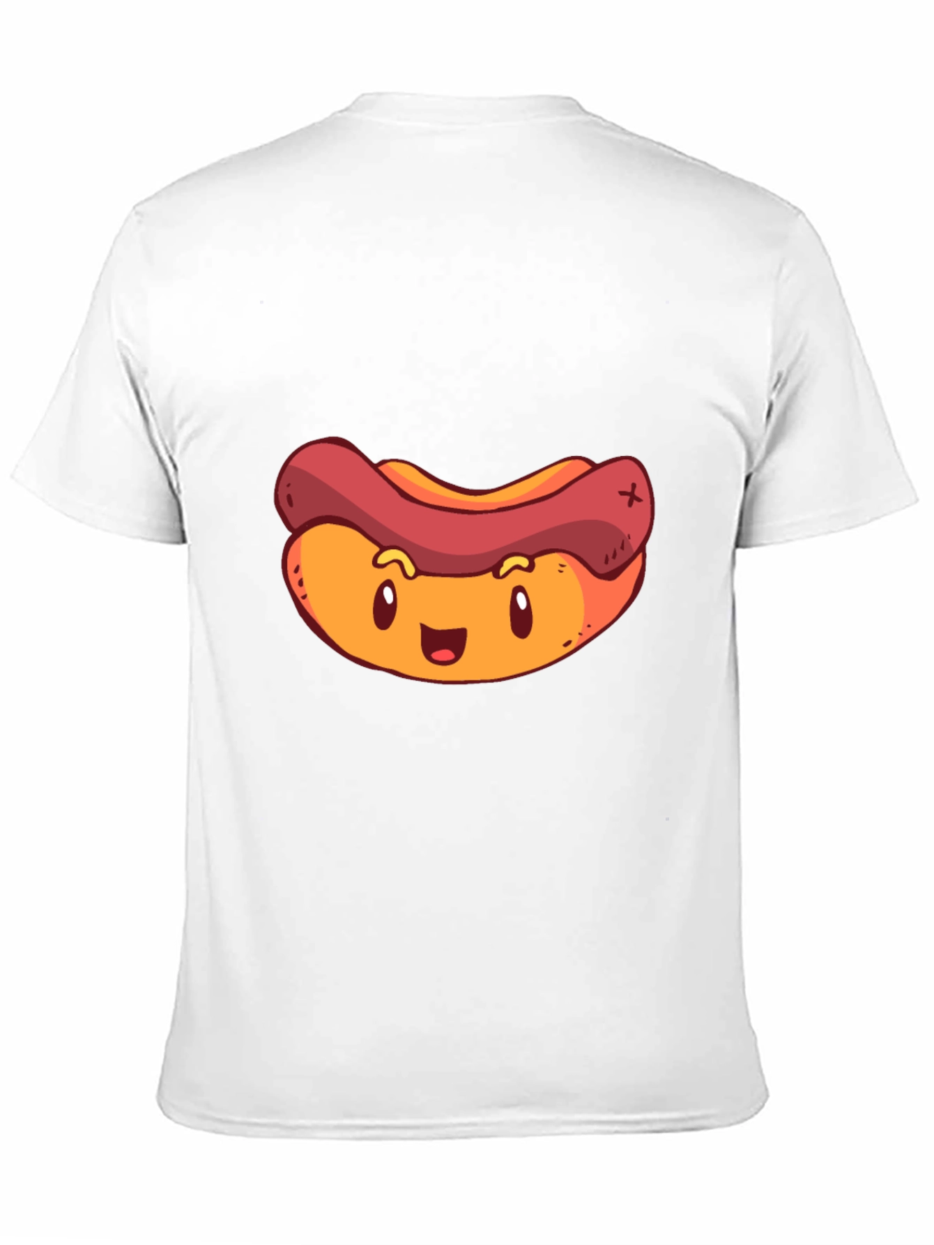 Black Cartoon Hotdog Graphic T-Shirt - Black view 11