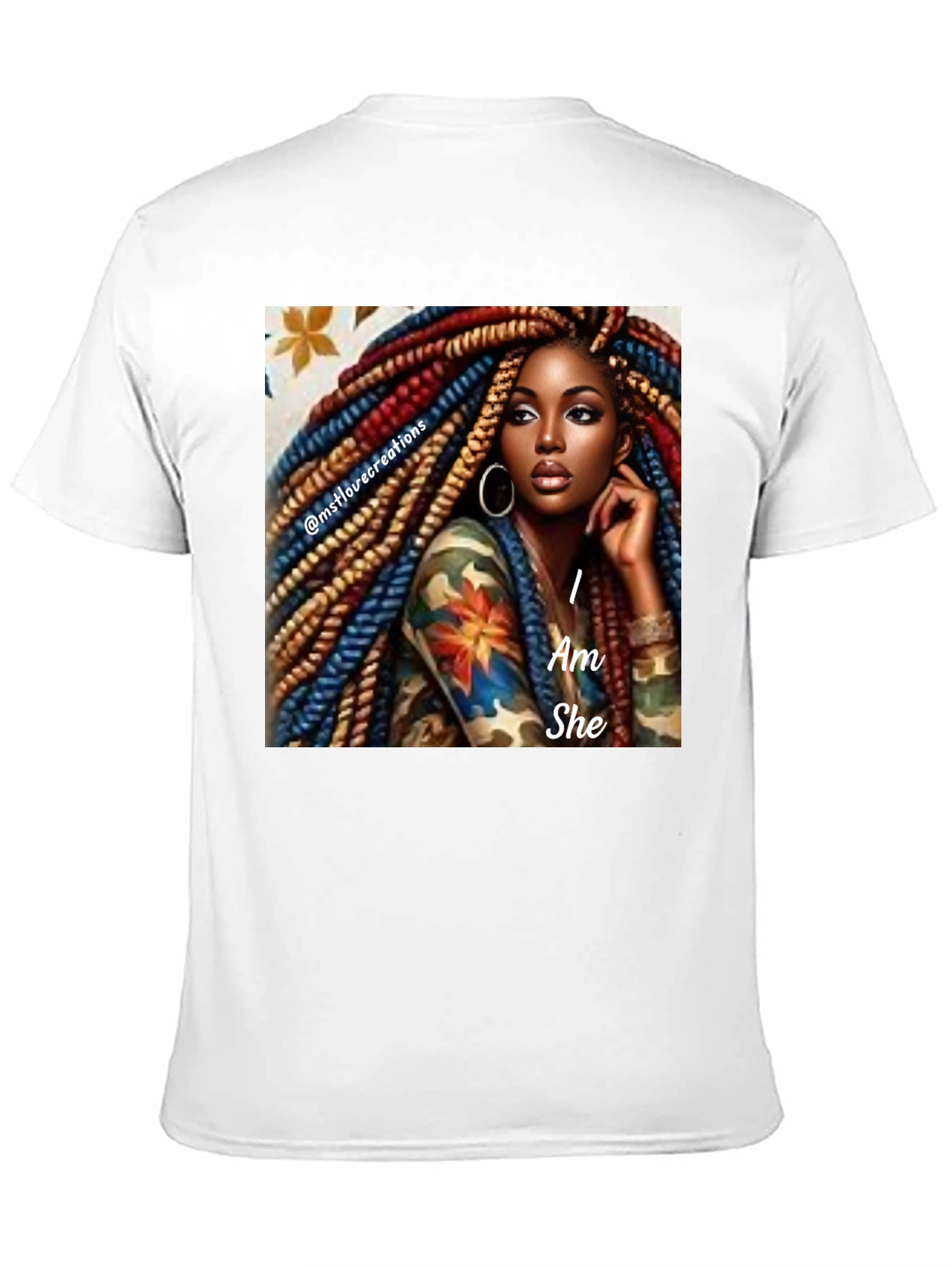 Black I Am She Graphic Tee - Black Cotton Blend view 11