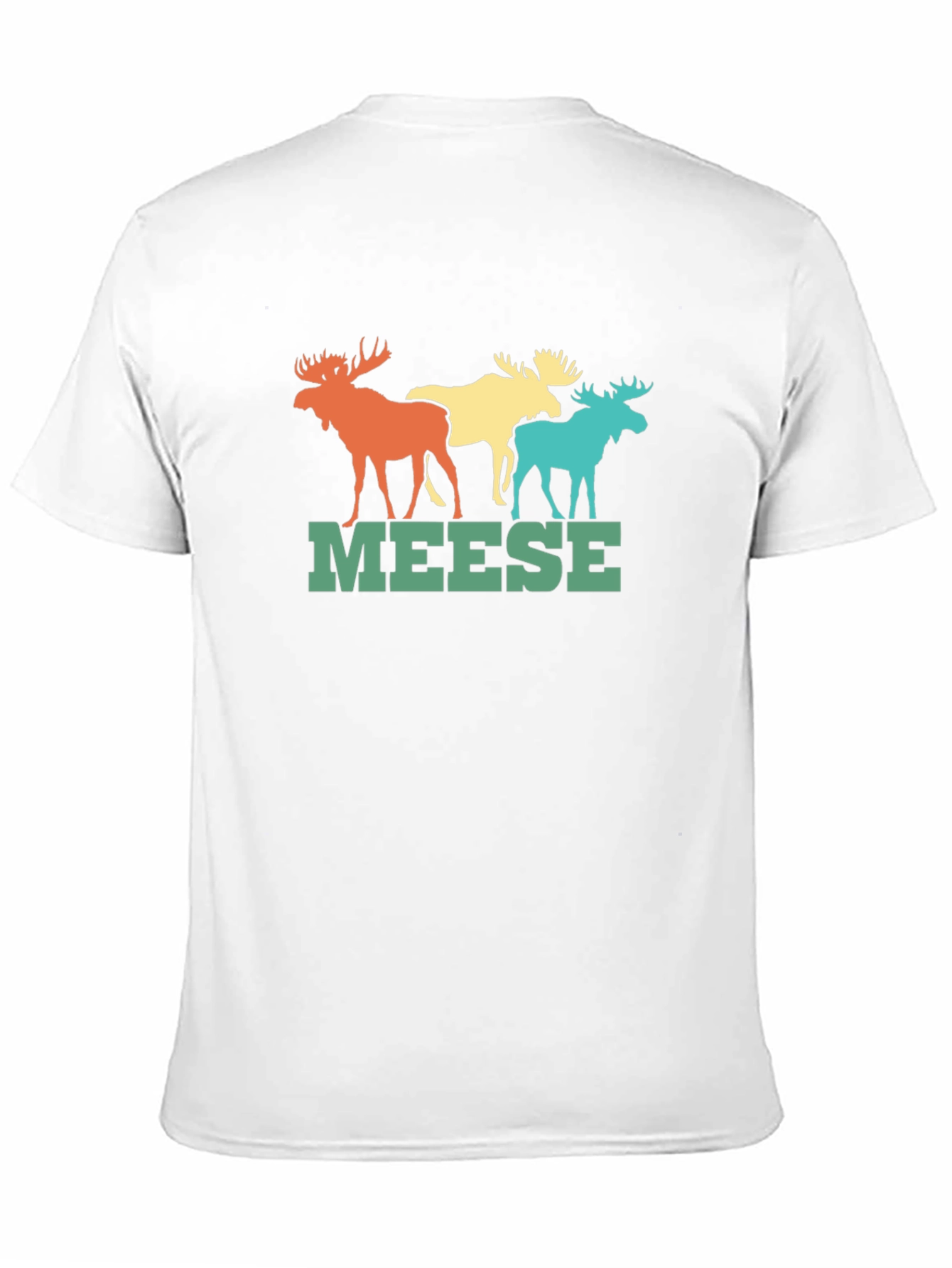 Black Retro Meese T-Shirt: Colorful Moose Graphic Tee view 11