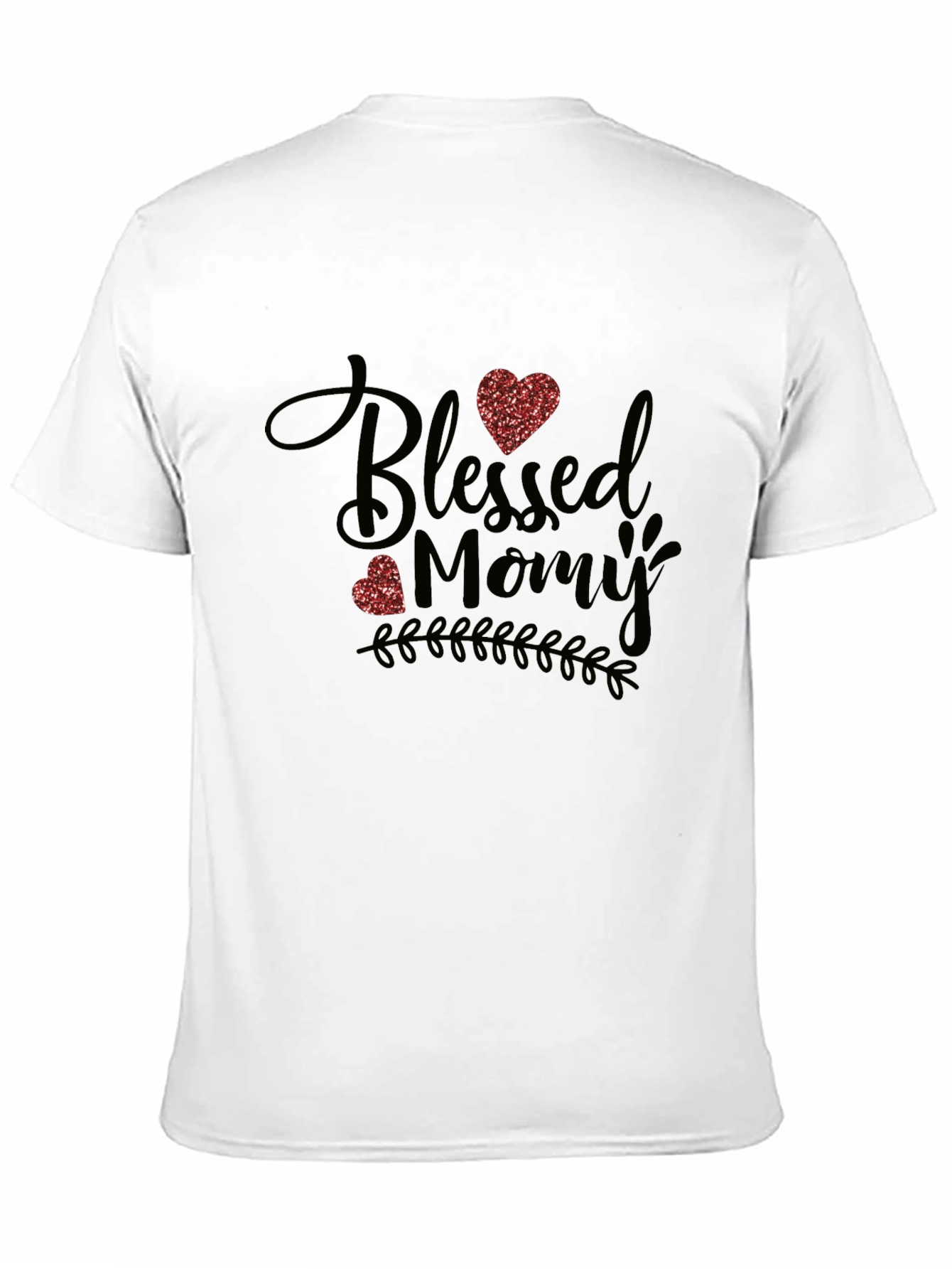 Black Blessed Mommy T-Shirt - Cute Mother's Day Tee view 11