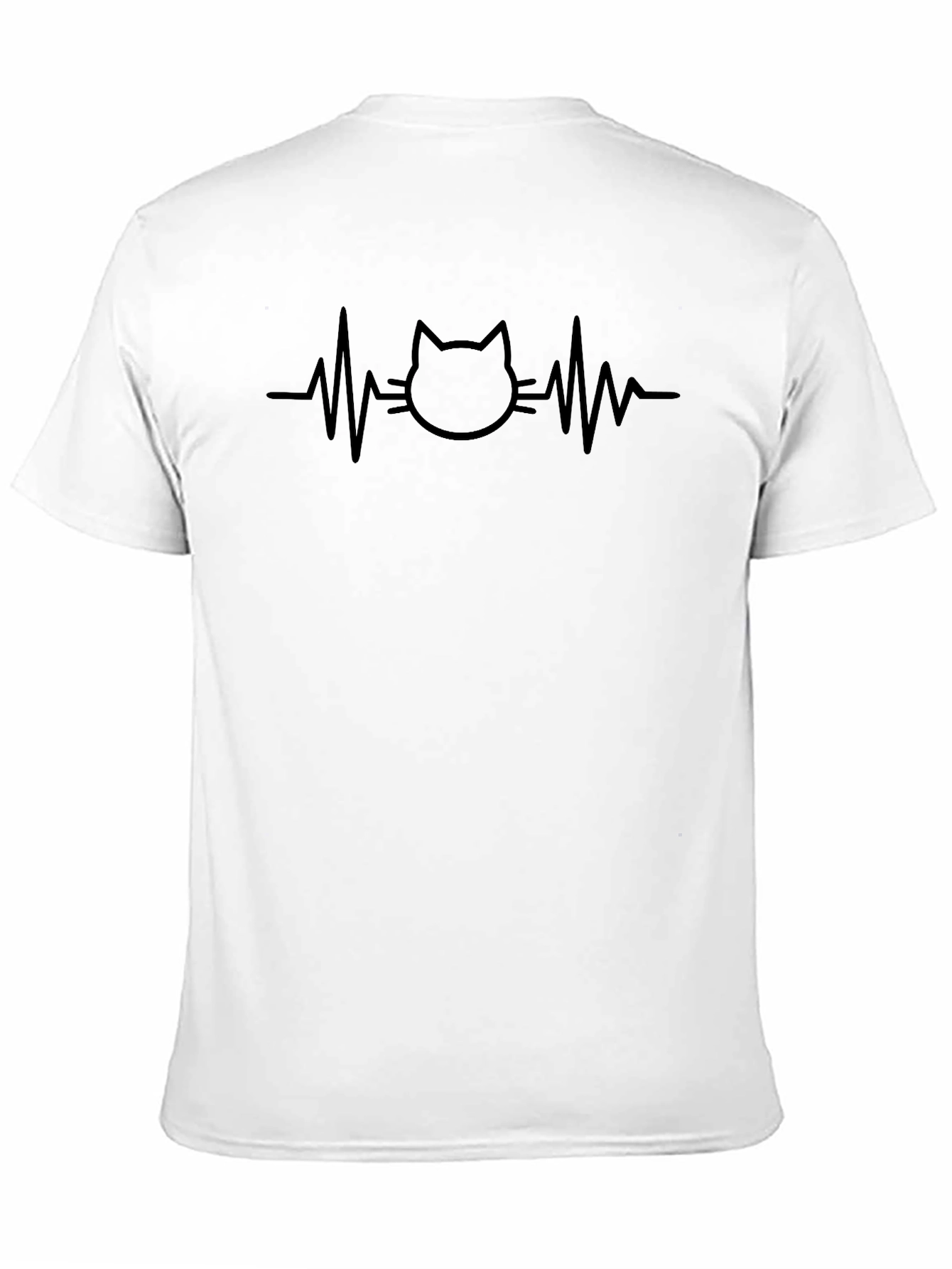 Black Cat Heartbeat Graphic Tee - Black view 11