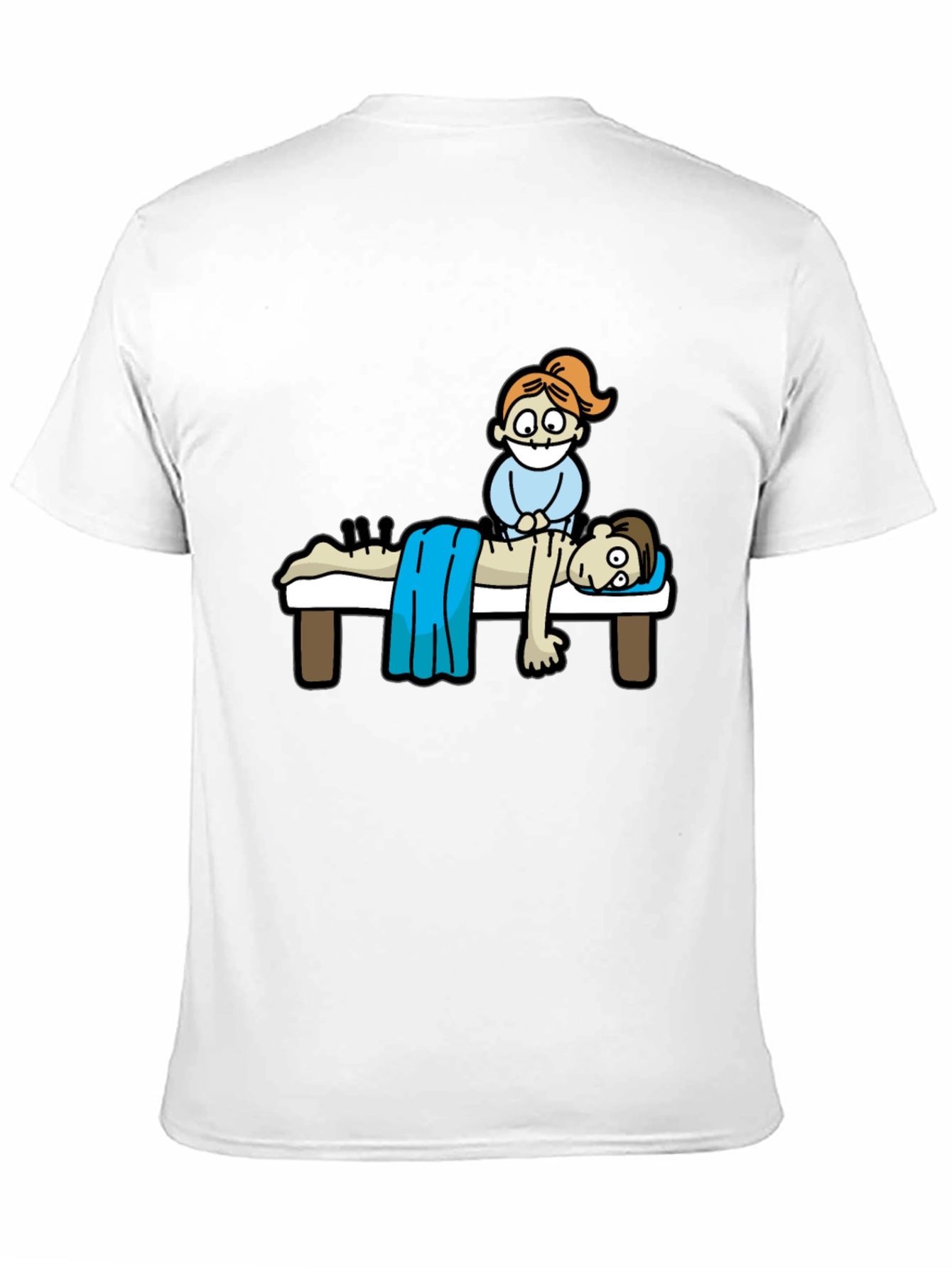Black Acupuncture Cartoon T-Shirt view 11