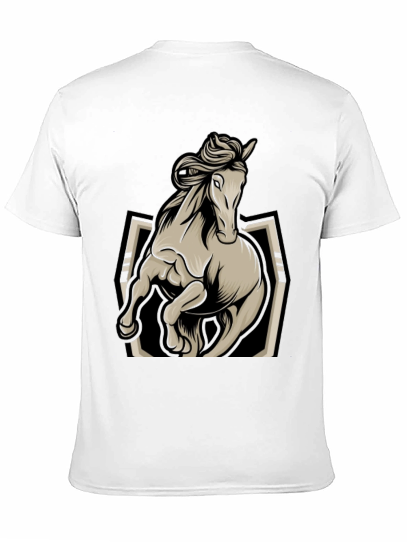 Black Horse Graphic Tee - Stylish Black Men's T-Shirt view 11