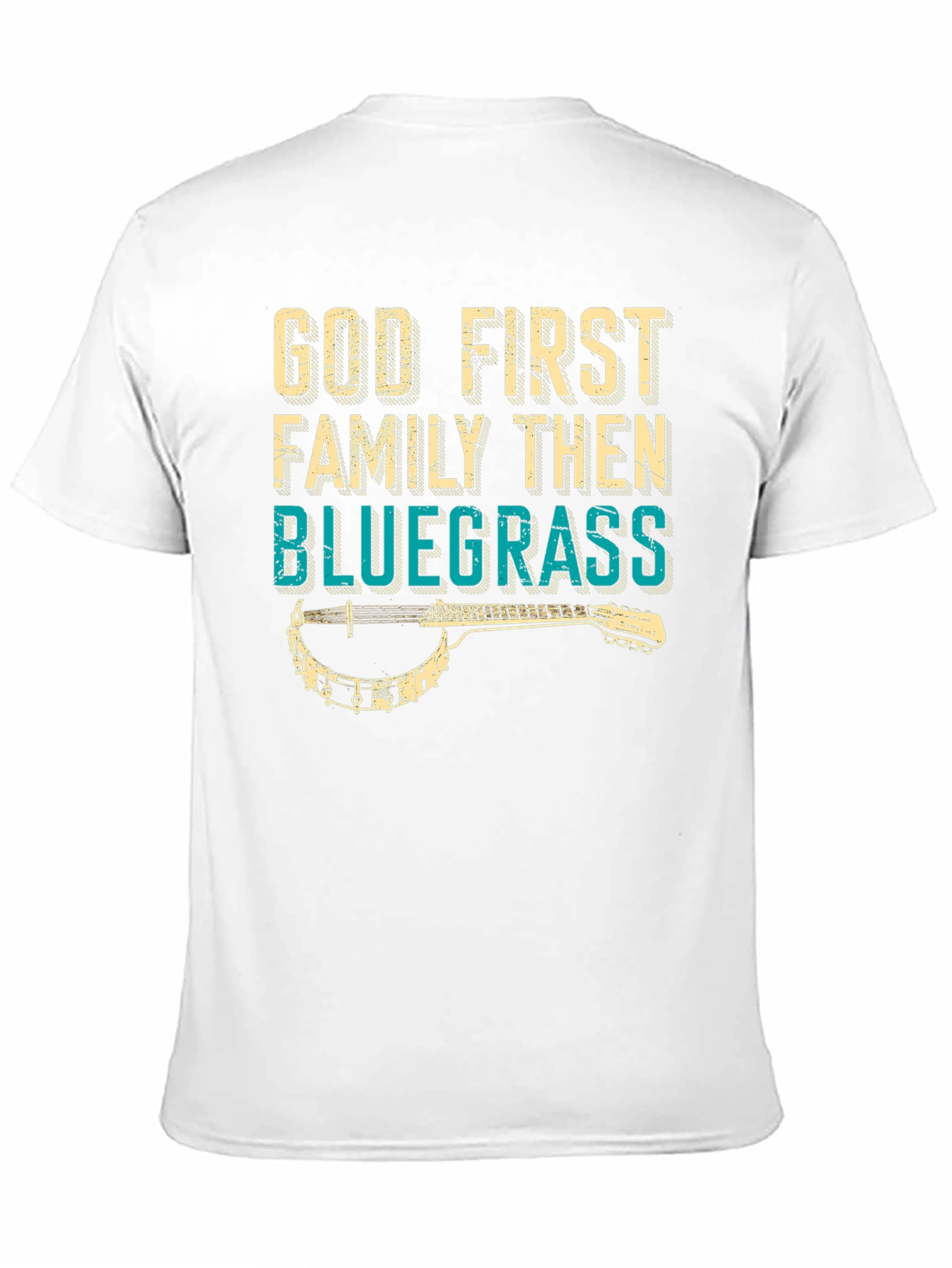 Black God First Family Then Bluegrass T-Shirt view 11