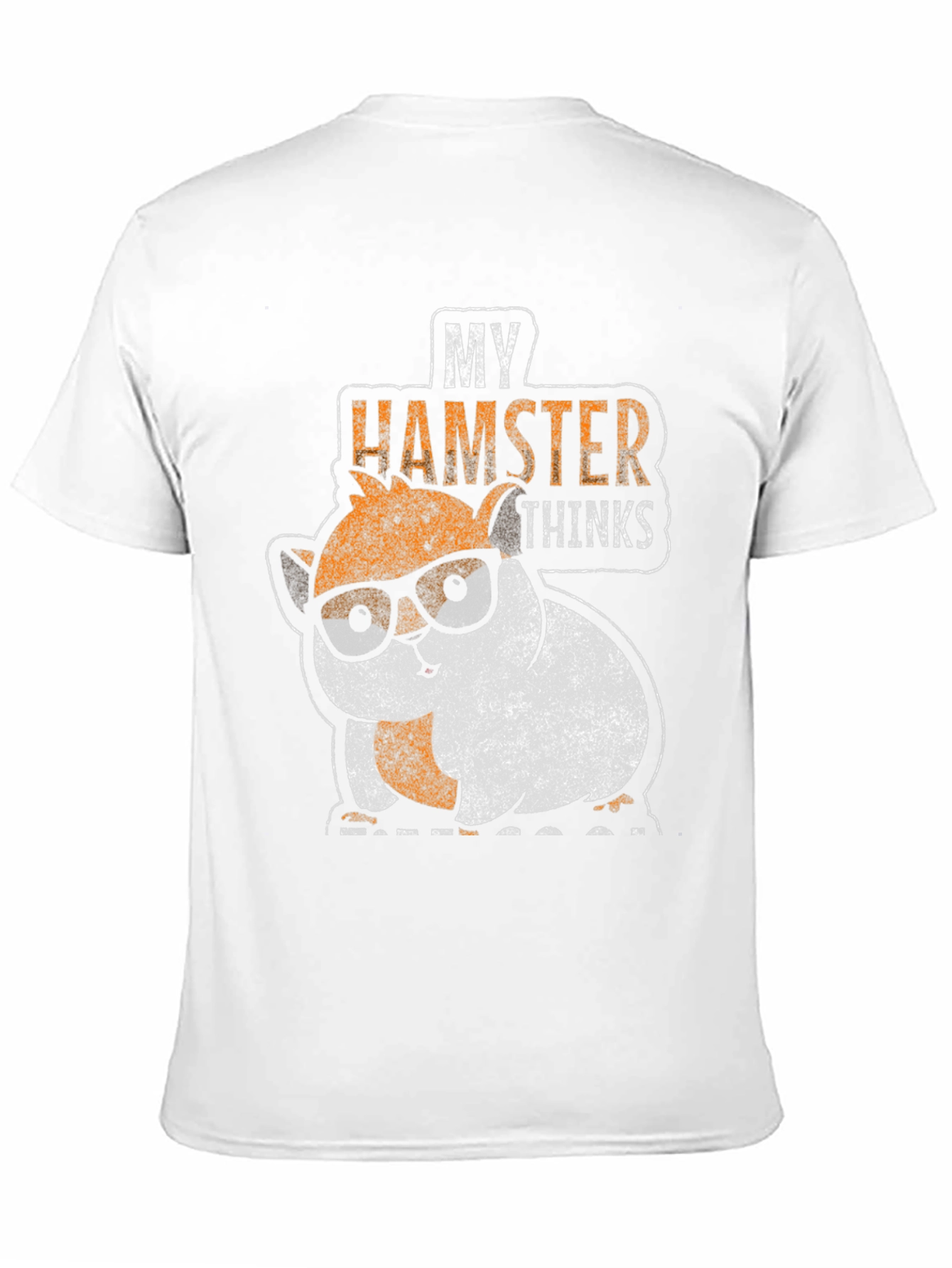 Black My Hamster Thinks Graphic Tee view 11