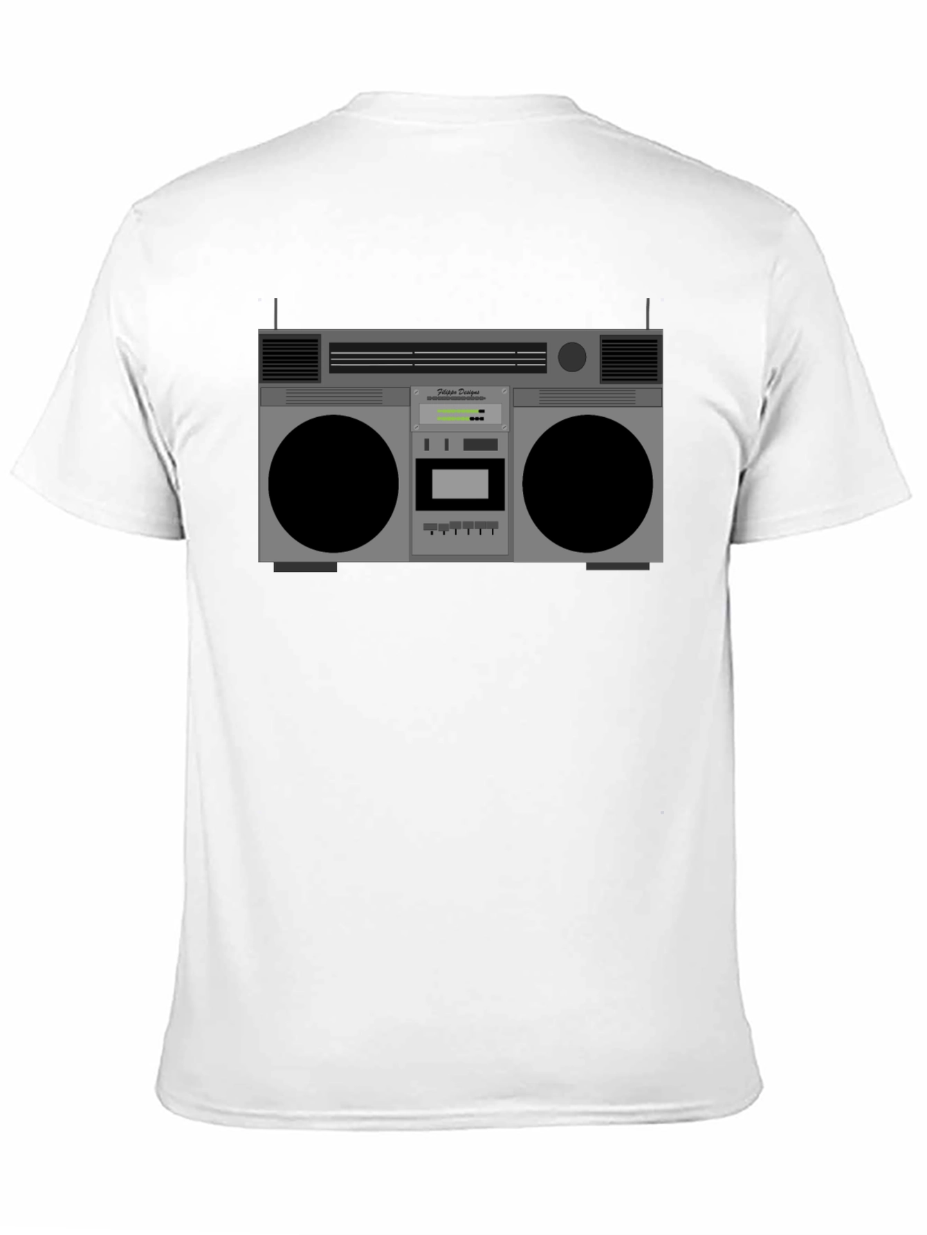 Black Retro Boombox Graphic T-Shirt - Vintage Style view 11