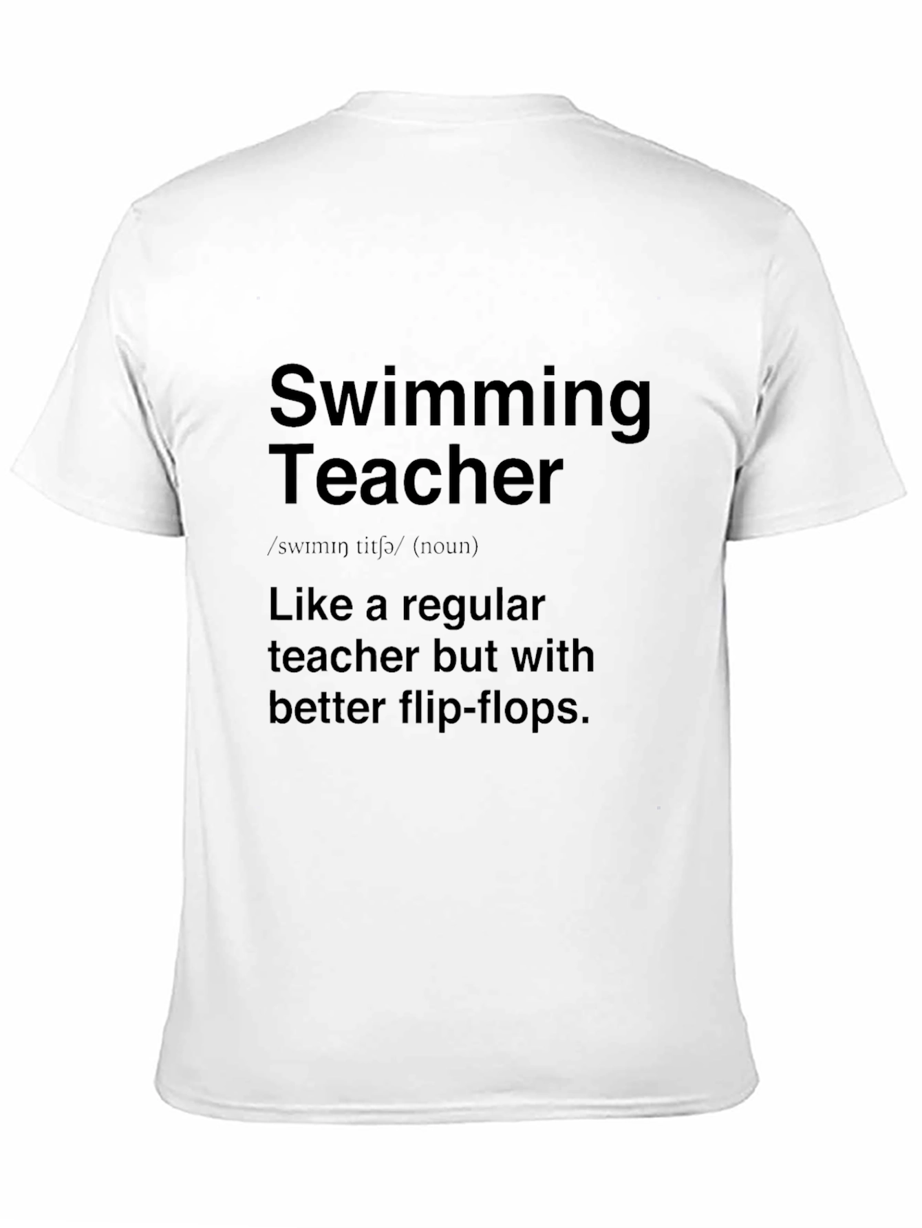 Black Swimming Teacher Novelty T-Shirt view 11