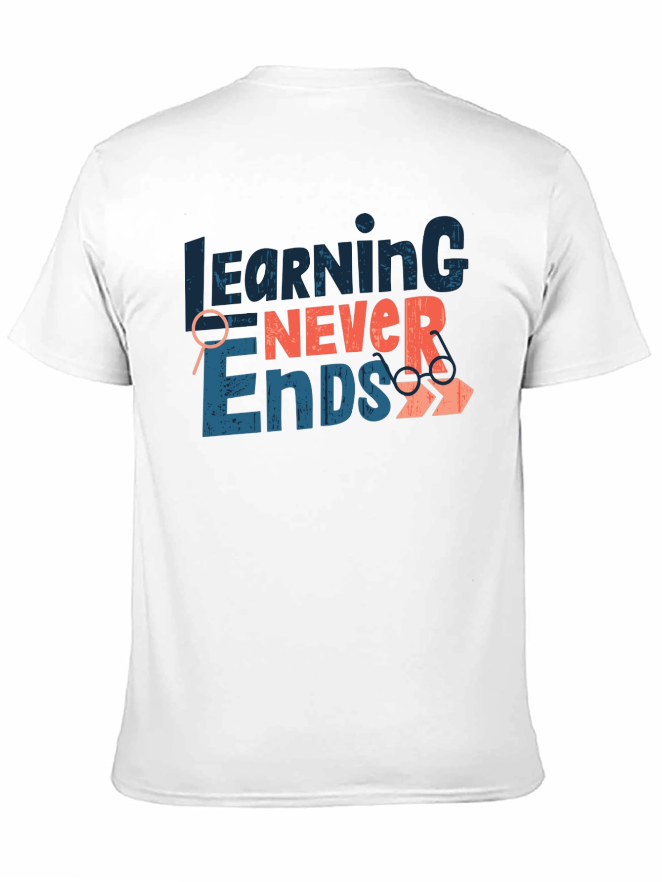 Black Learning Never Ends Graphic Tee view 11
