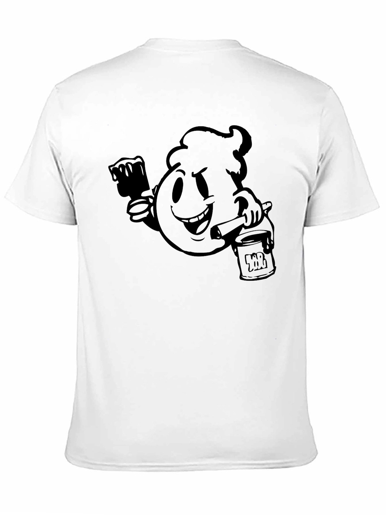 Black Men's Graphic T-Shirt - Painting Character view 11