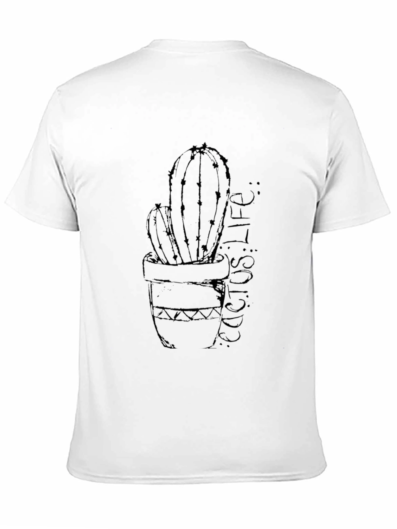 Black Cactus Life Graphic T-Shirt - Black Tee view 11