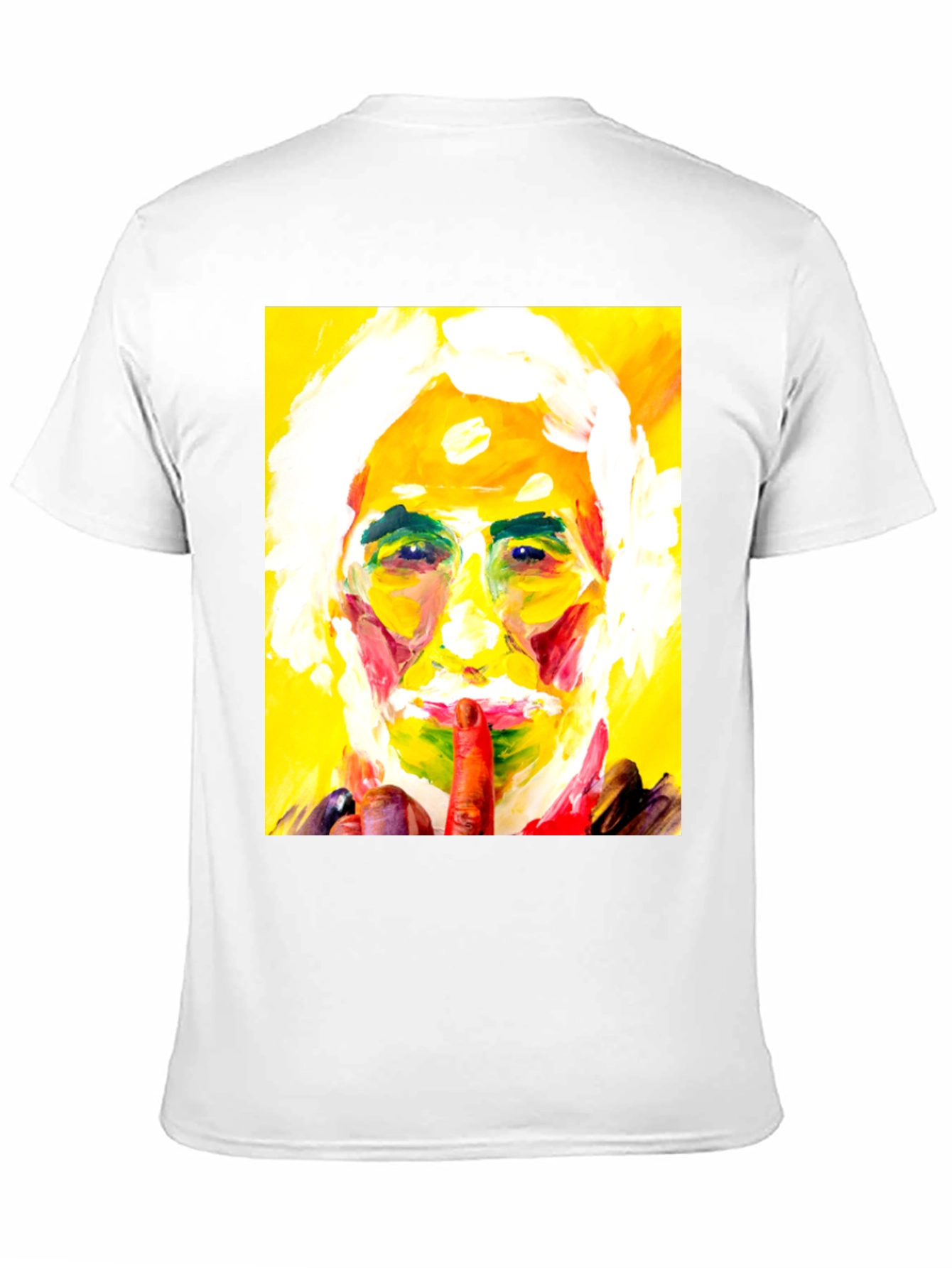 Black Abstract Portrait Graphic Tee view 11