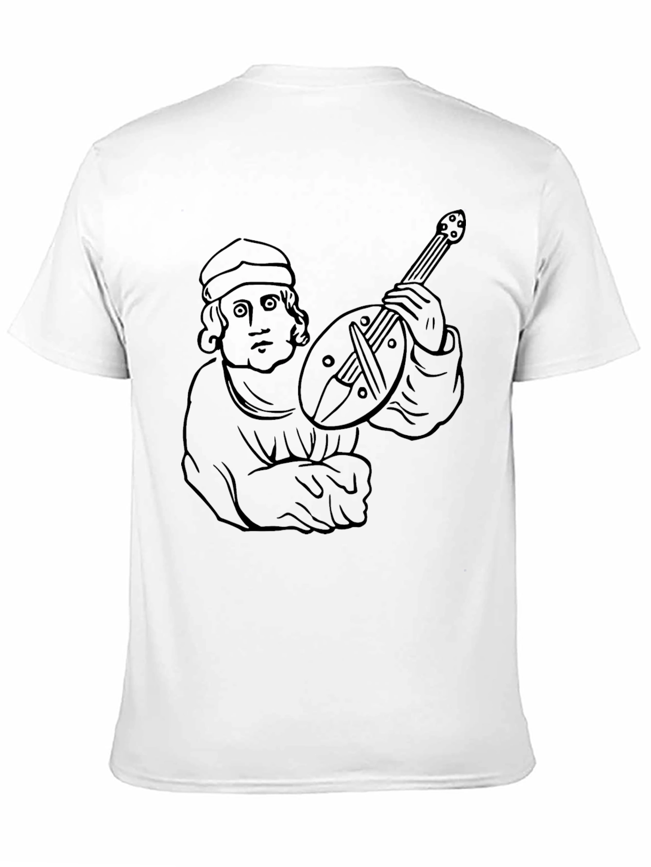 Black Medieval Musician Graphic Tee view 11