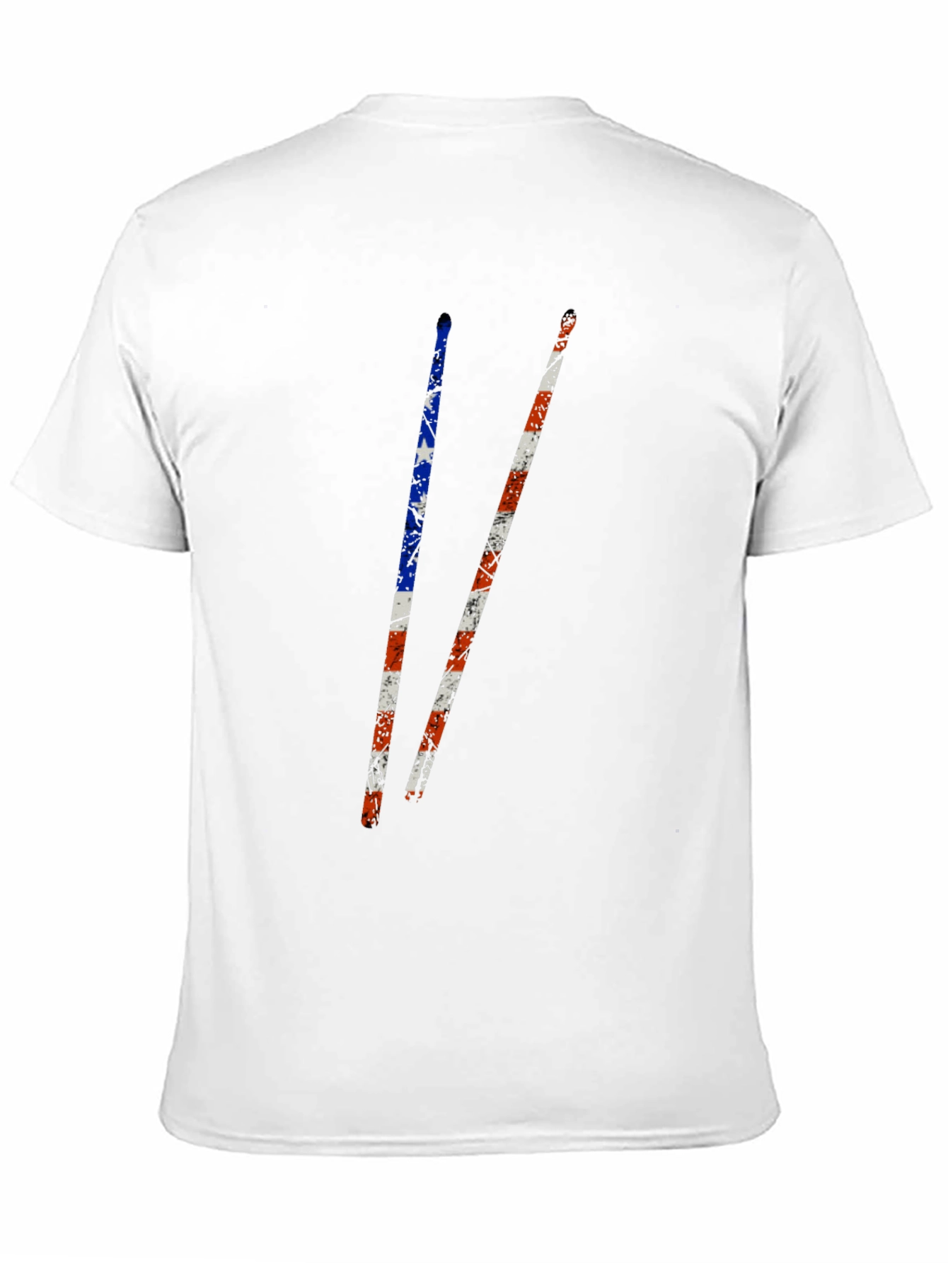 Black American Flag Drumsticks Graphic Tee view 11