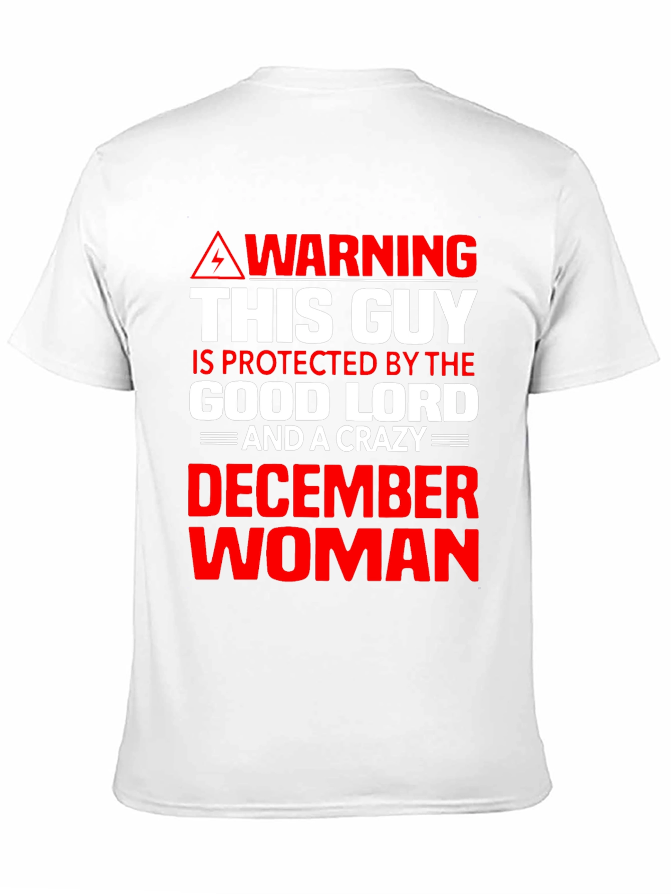 Black Warning: Protected By December Woman Graphic Tee view 11