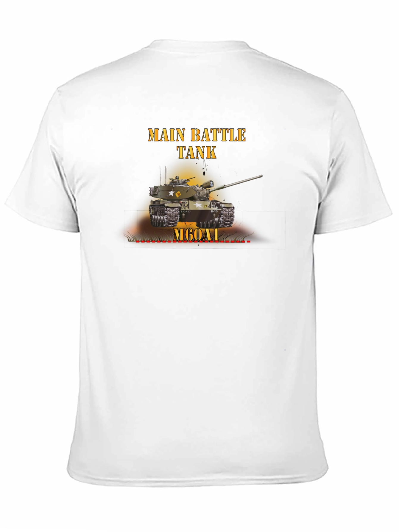 Black Main Battle Tank M60A1 Graphic T-Shirt view 11