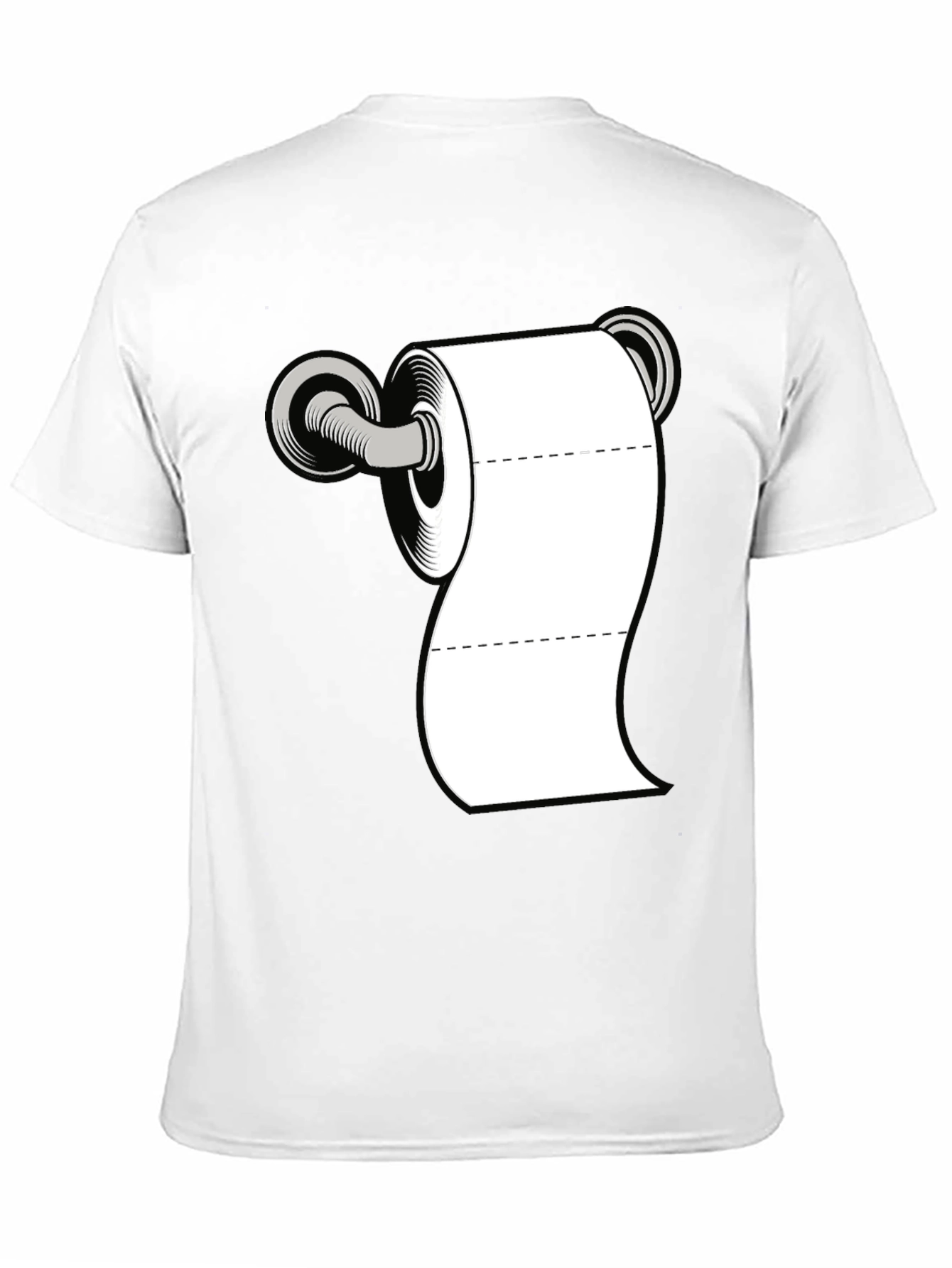 Black Toilet Paper Humor Tee - Black Cotton Blend Shirt view 11
