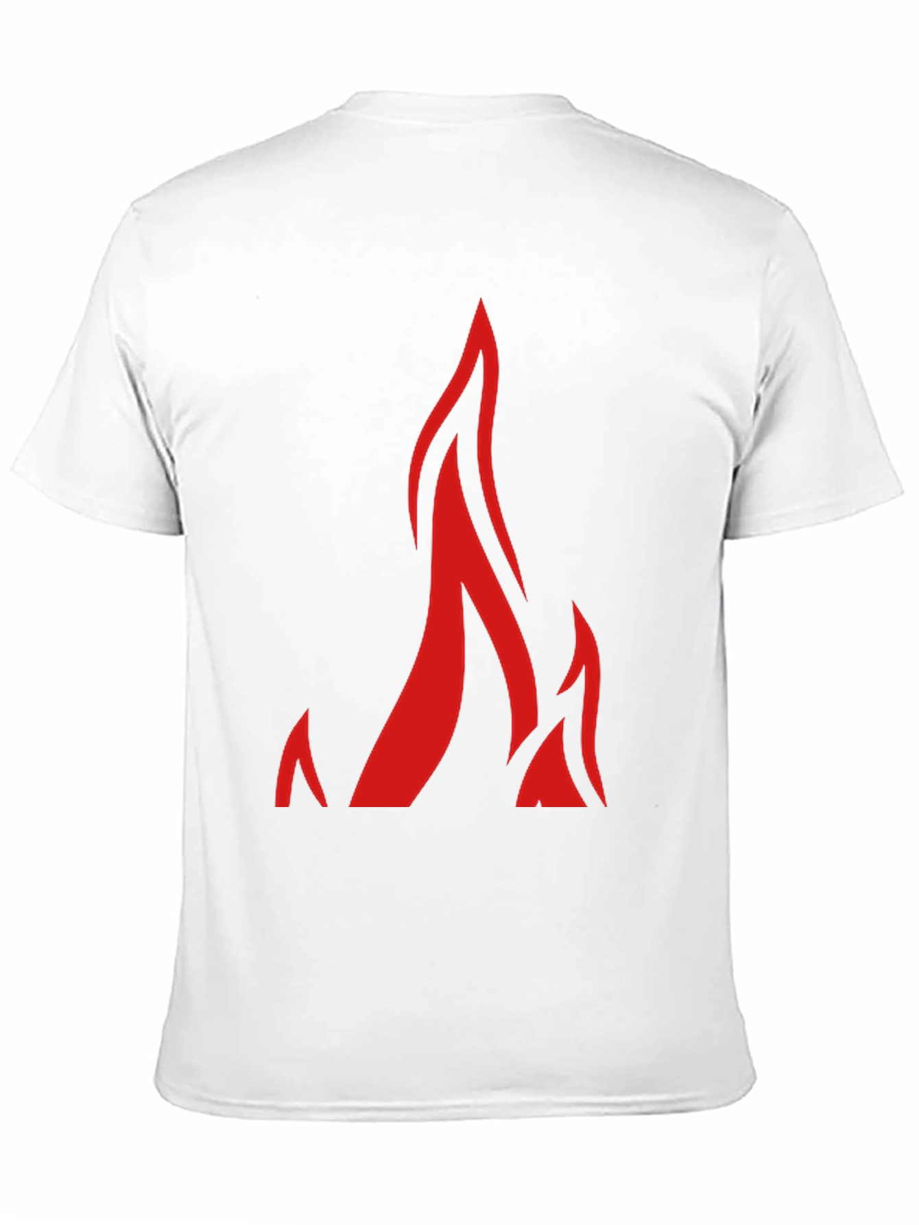 Black Fiery Red Flame Graphic Black T-Shirt view 11