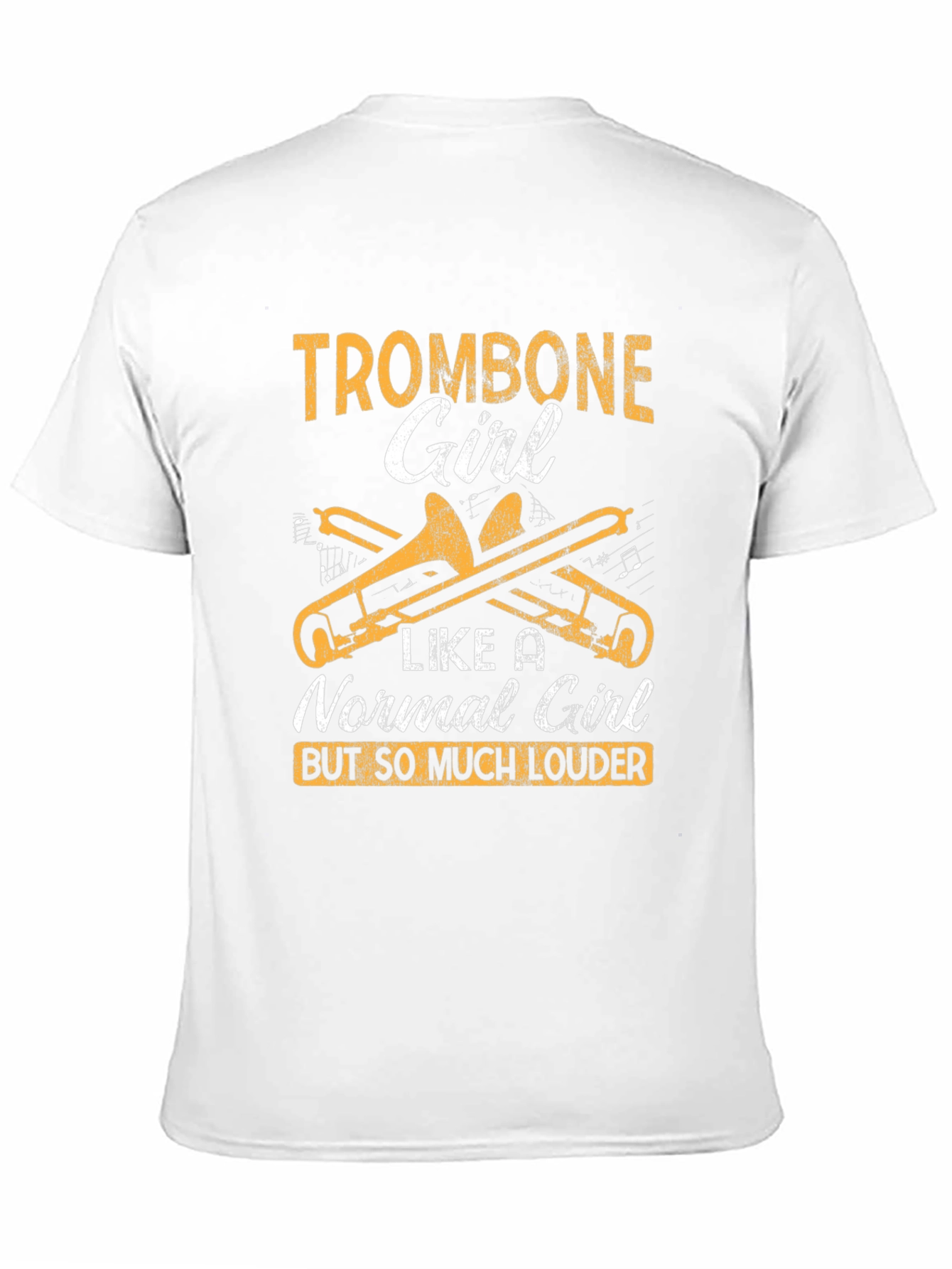 Black Trombone Girl Graphic Tee - Musician's Humor T-Shirt view 11