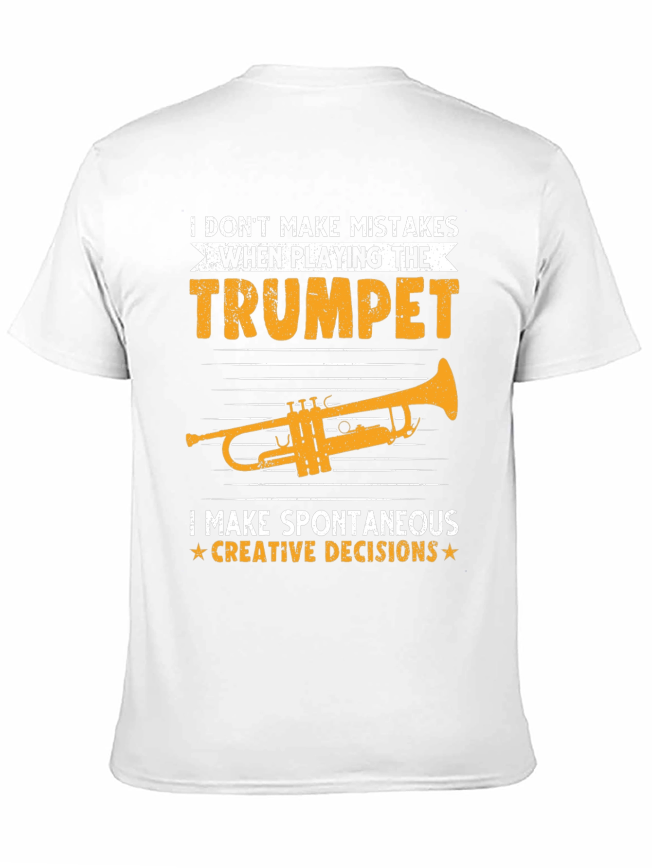 Black Funny Trumpet T-Shirt: Spontaneous Creative Decisions view 11