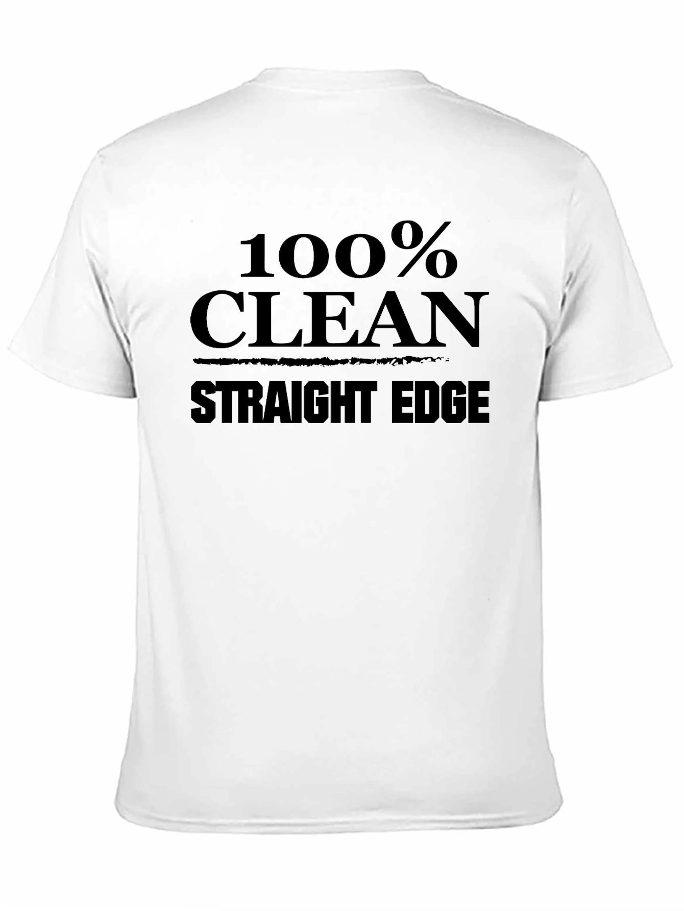 Black 100% Clean Straight Edge Black T-Shirt view 11