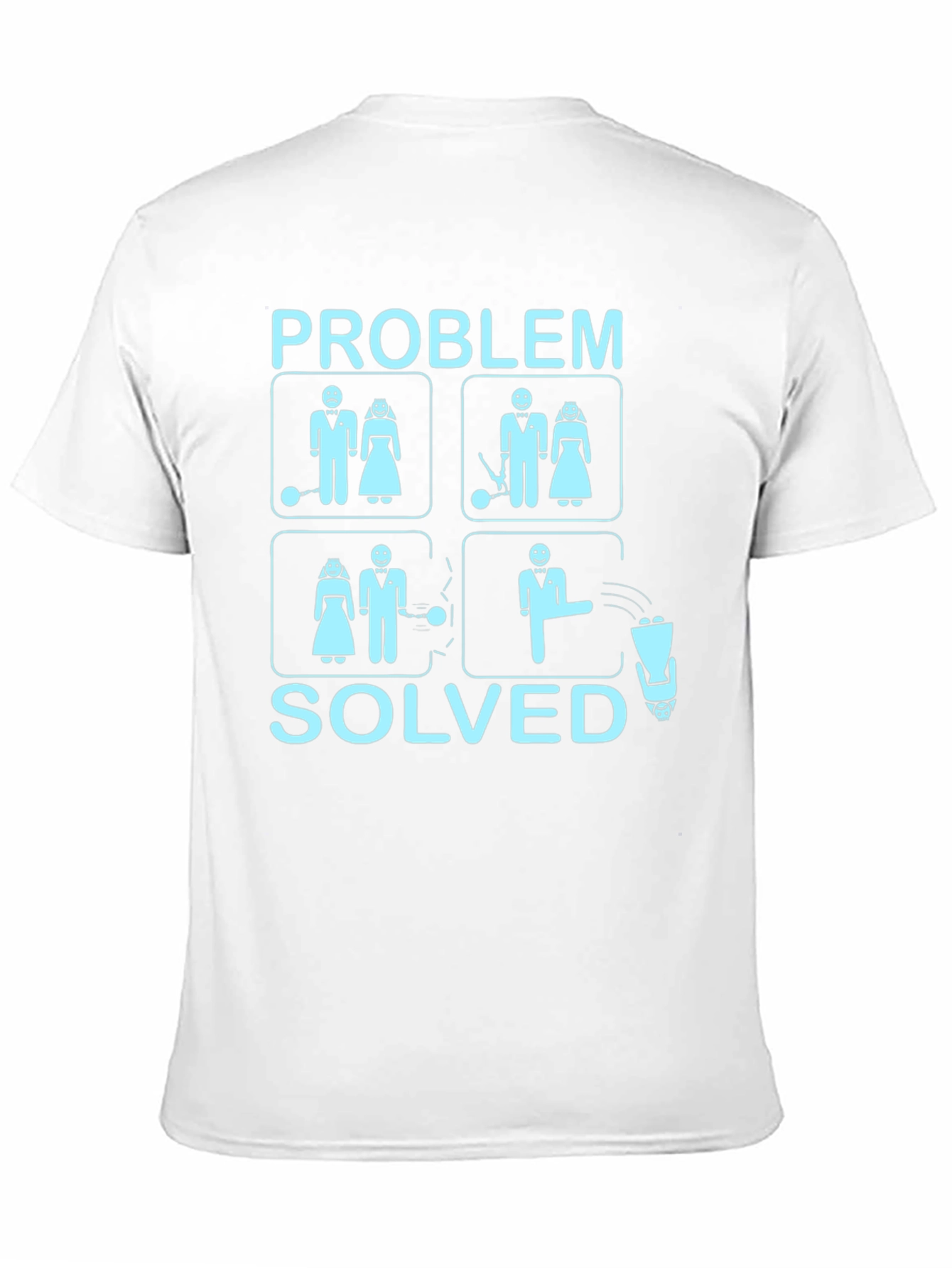 Black Problem Solved Divorce Funny Graphic T-Shirt view 11