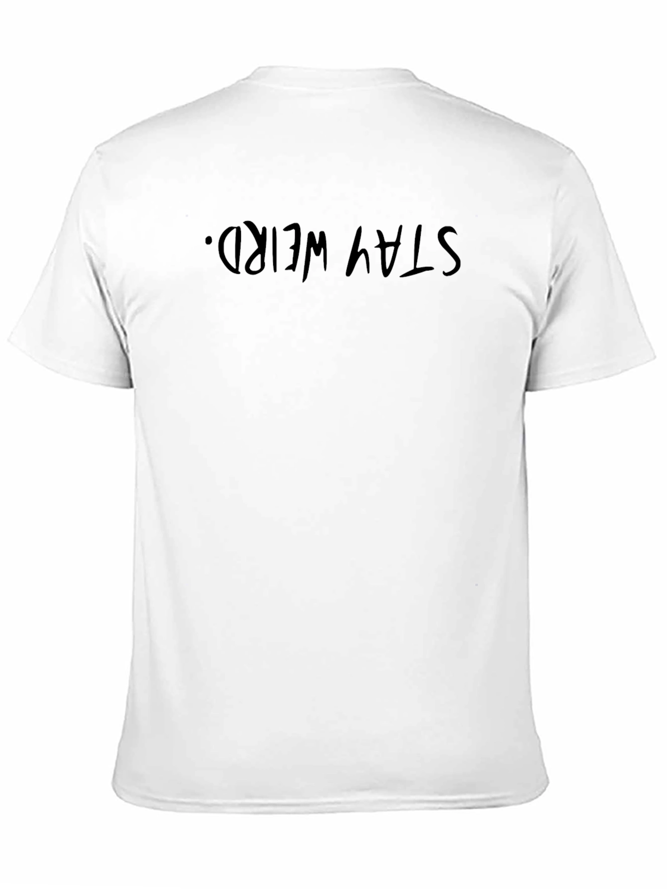 Black Stay Weird Black Graphic Tee - Cool Casual Style view 11