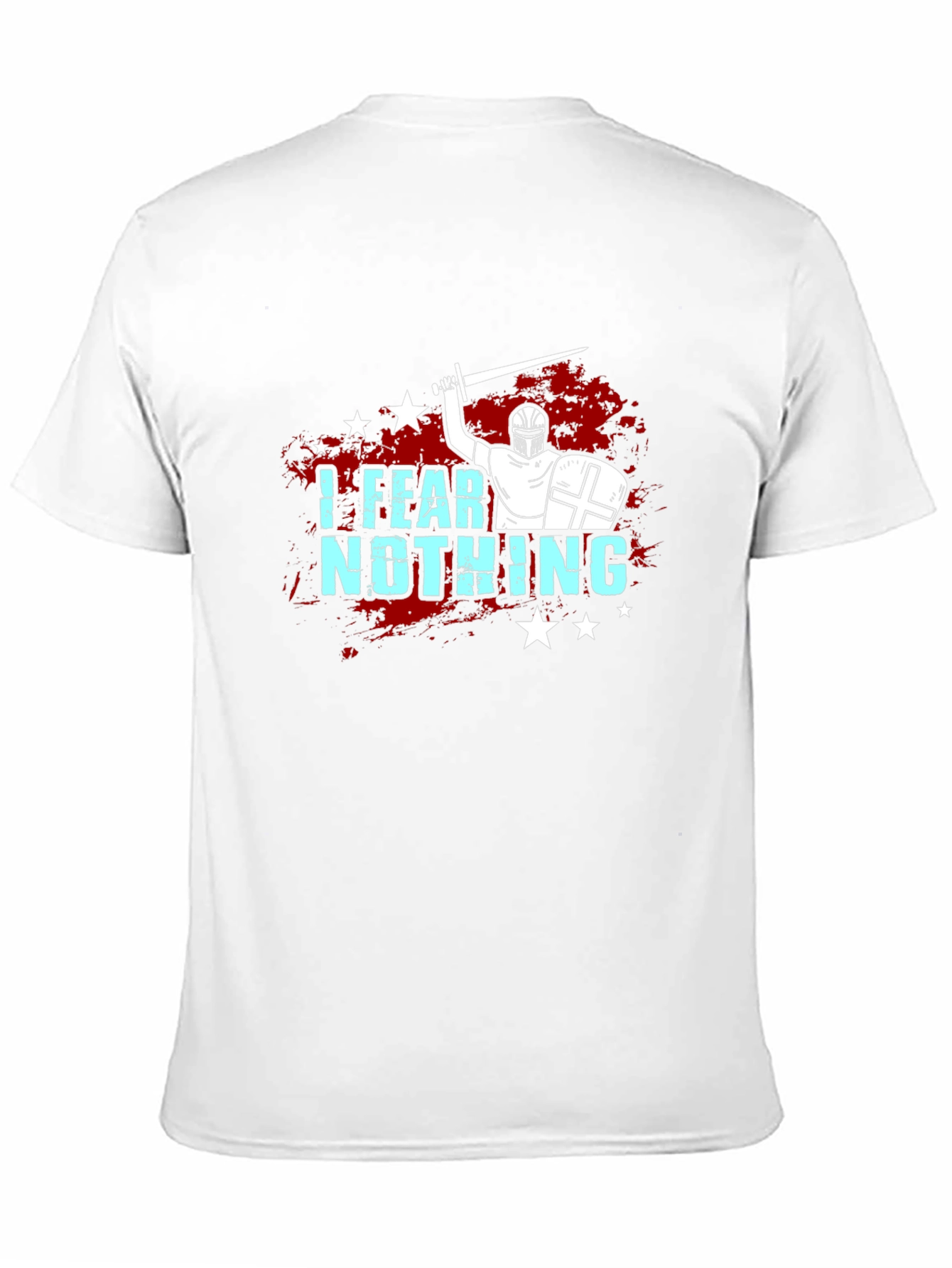 Black I Fear Nothing T-Shirt Knight Crusader view 11