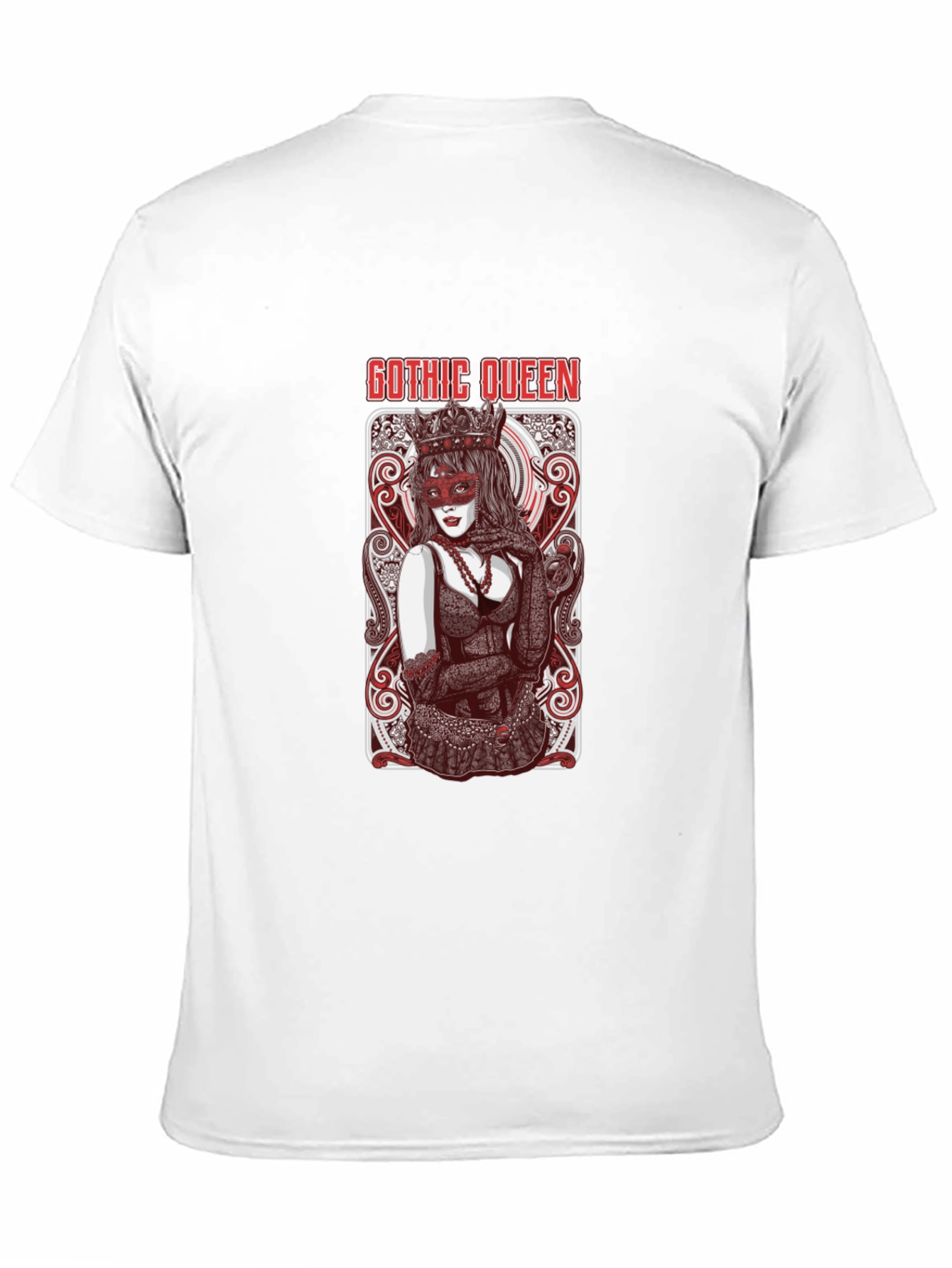 Black Gothic Queen Graphic T-Shirt - Dark & Stylish Tee view 11