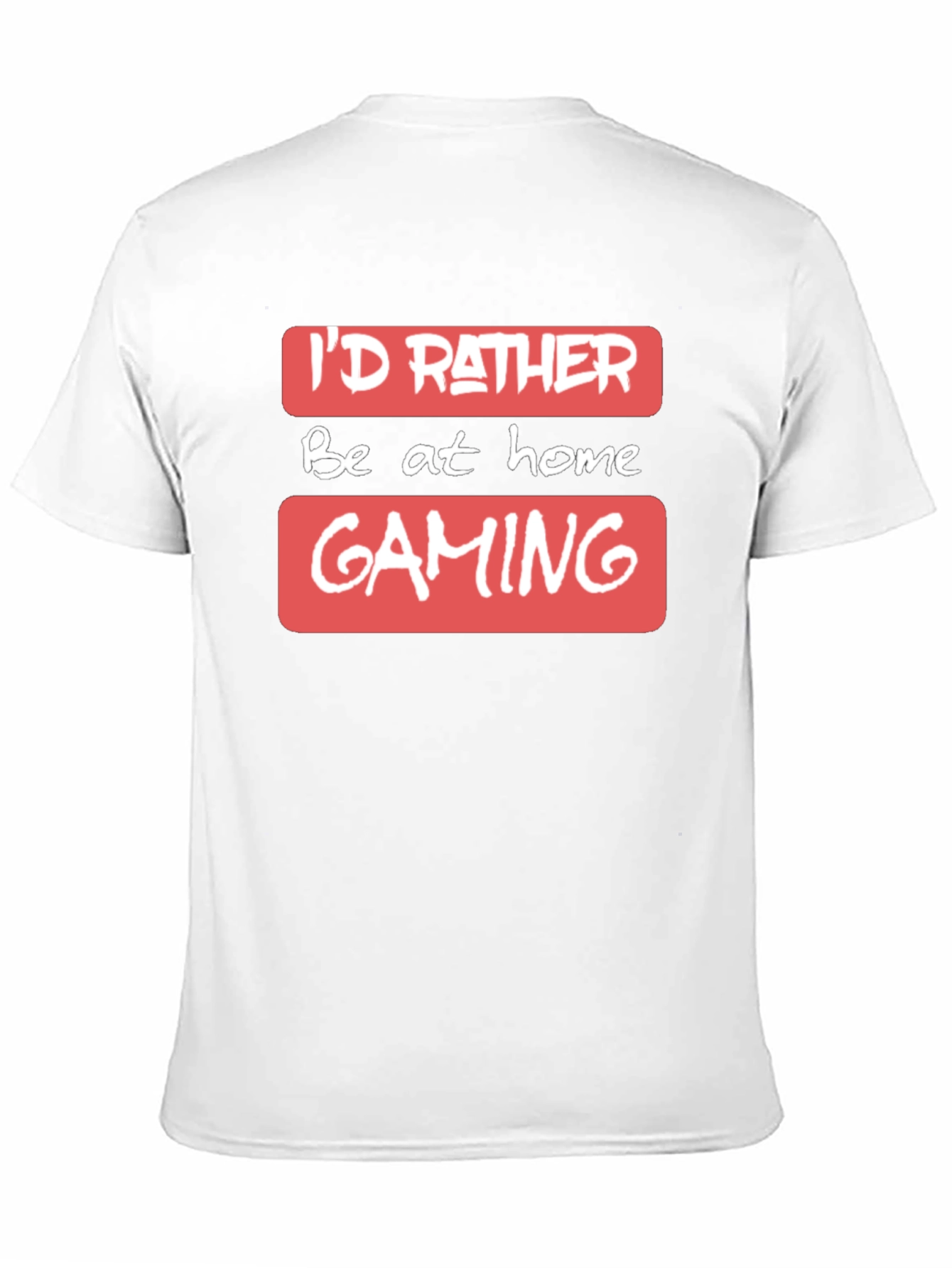 Black I'd Rather Be At Home Gaming - T-Shirt view 11