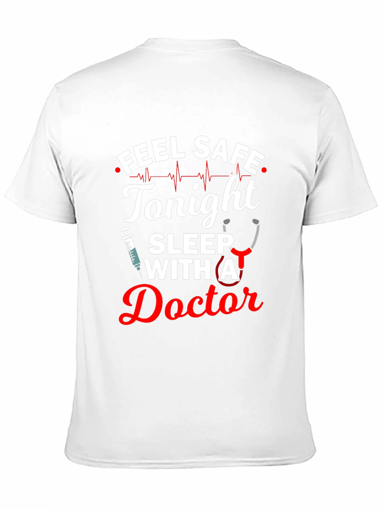 Black Feel Safe Tonight Doctor T-Shirt view 11