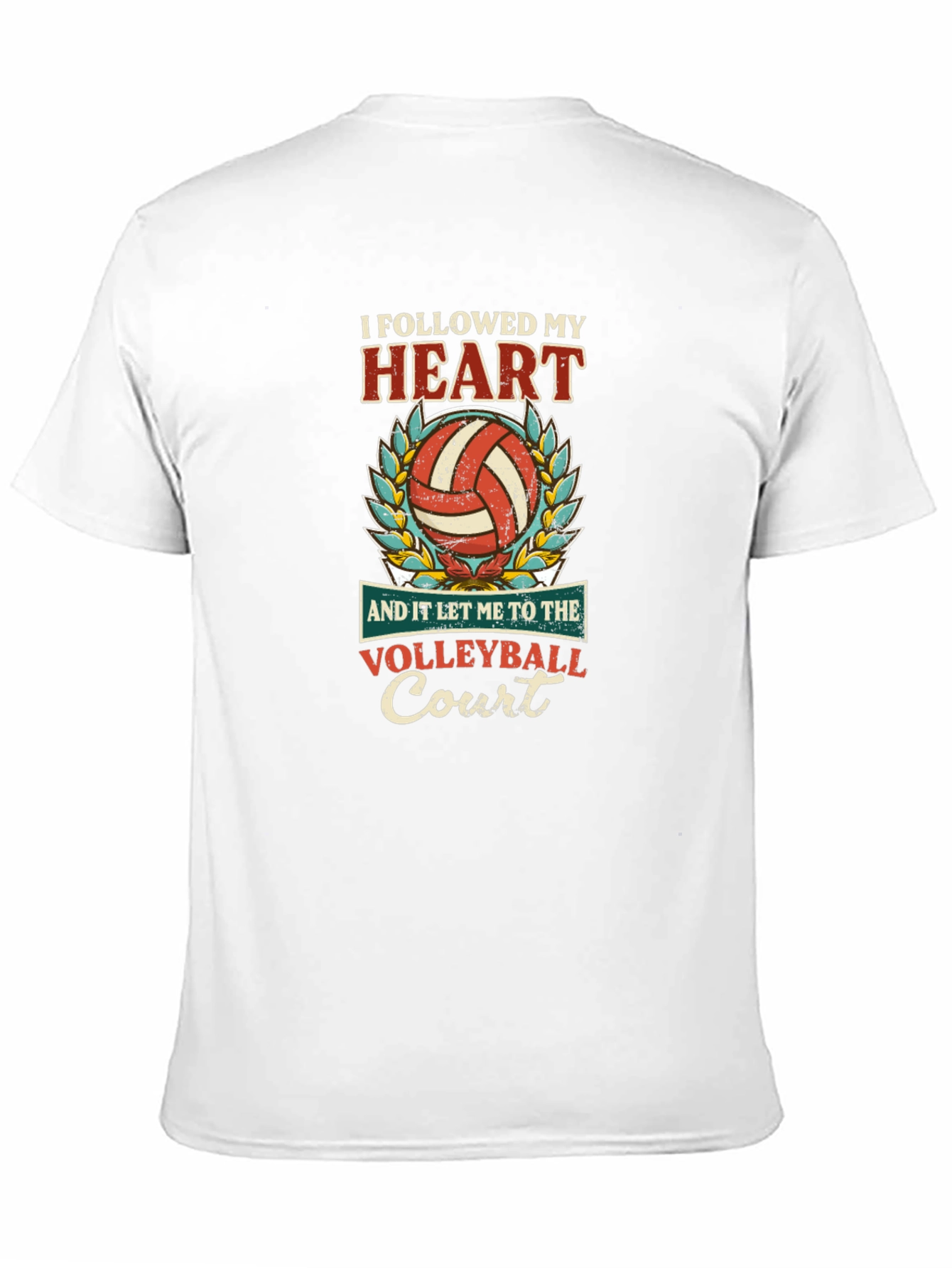 Black Volleyball Heart Court Graphic Tee view 11