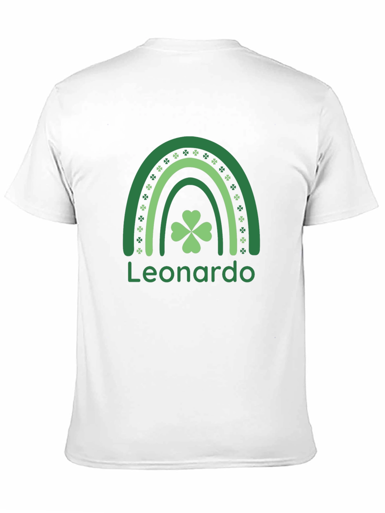 St. Patrick's Day Personalized Shamrock Rainbow T-Shirt - 11